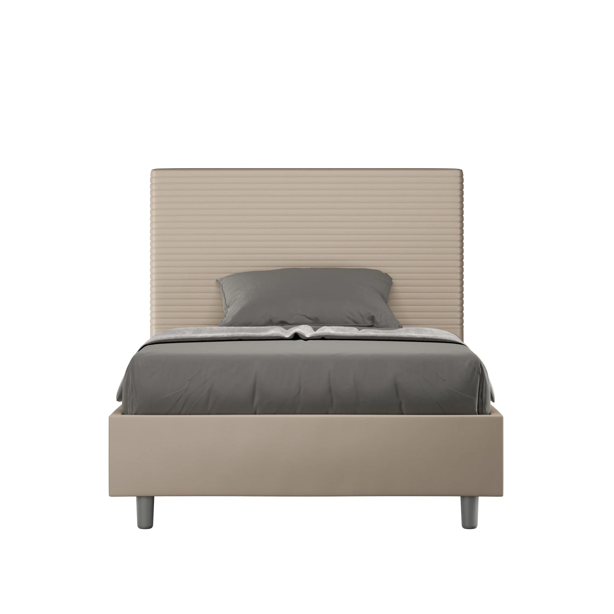 Letto singolo contenitore imbottito 100x190 similpelle Focus - Image 6