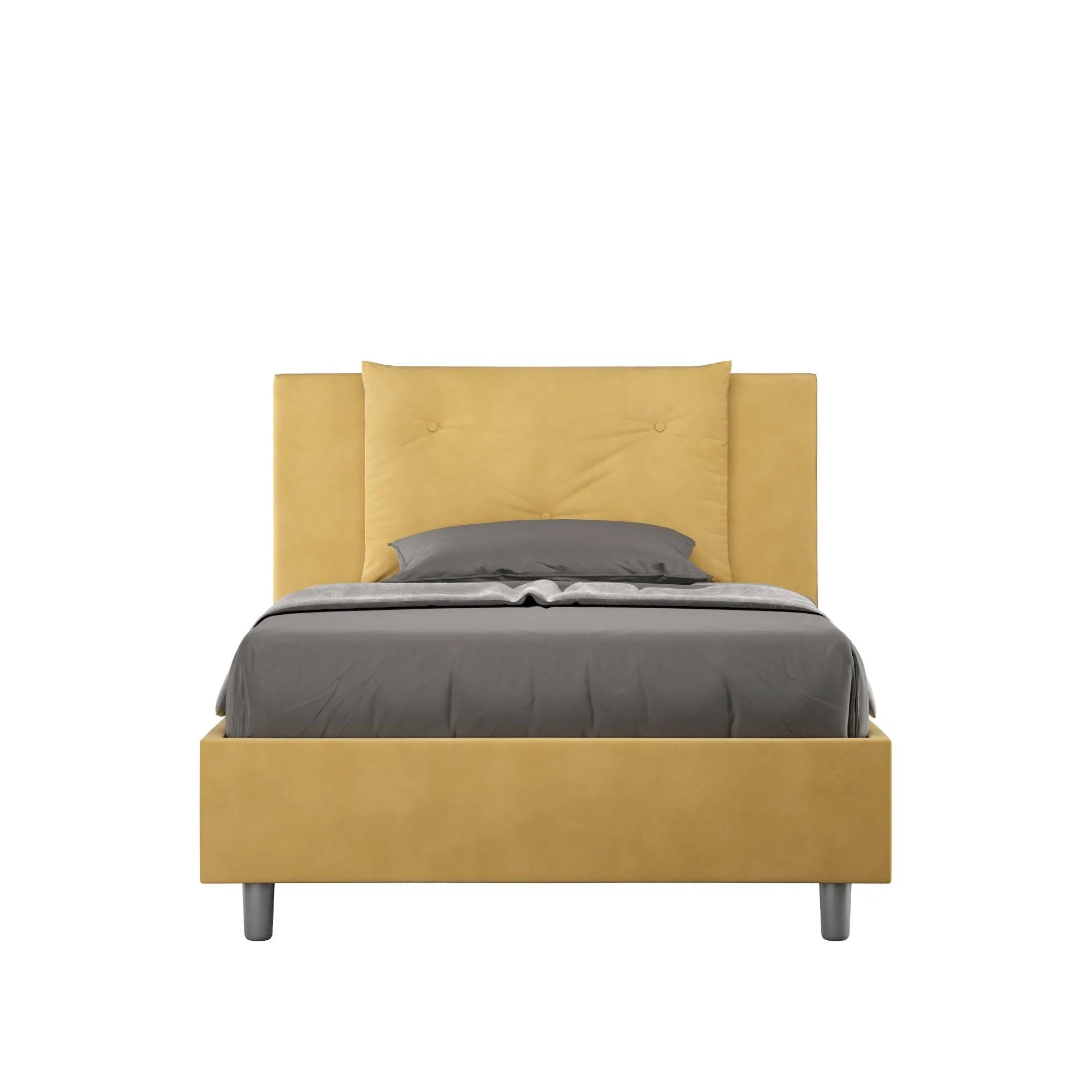 Letto singolo contenitore imbottito 100x200 microfibra Appia - Image 16