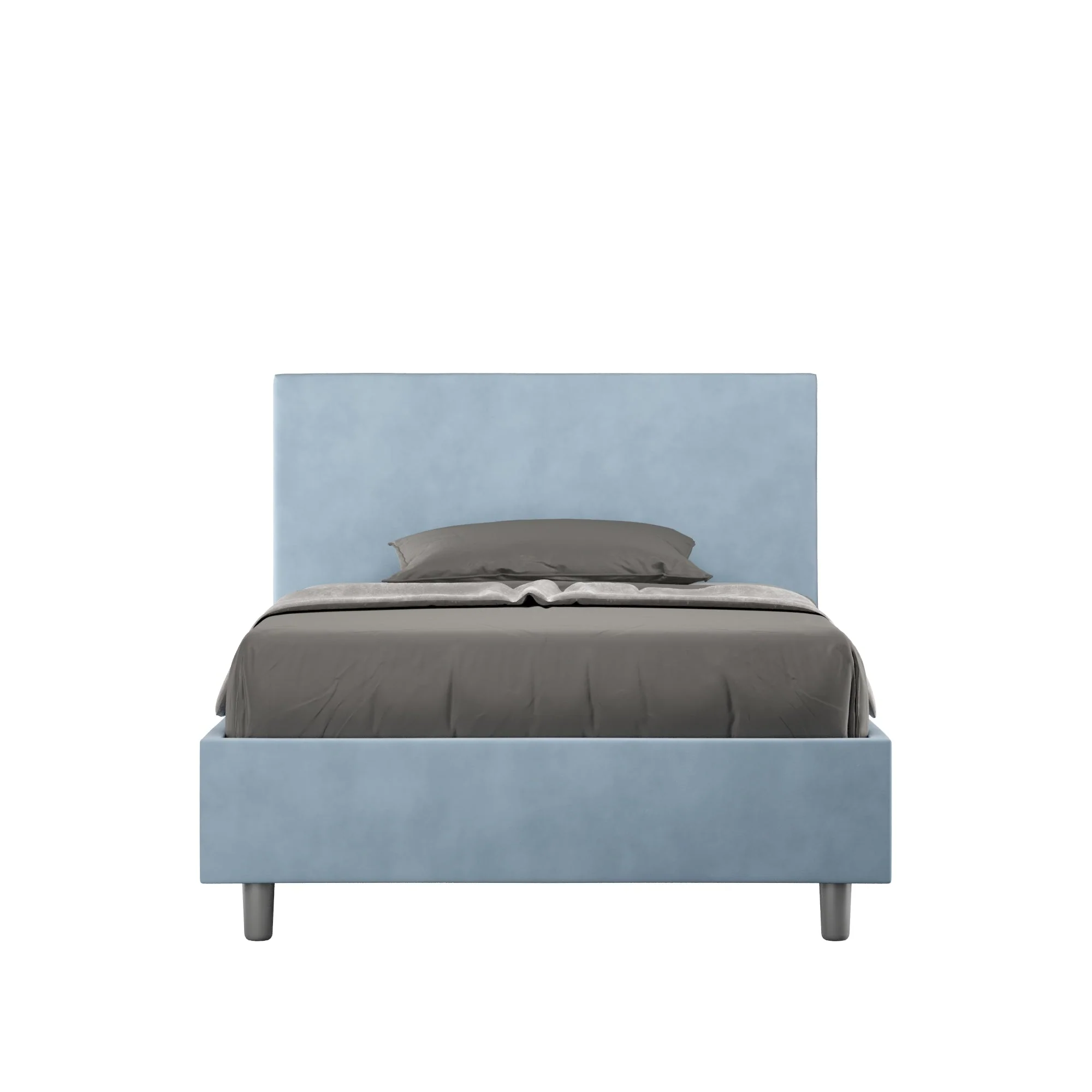 Letto singolo contenitore imbottito 100x210 microfibra Adele - Image 11