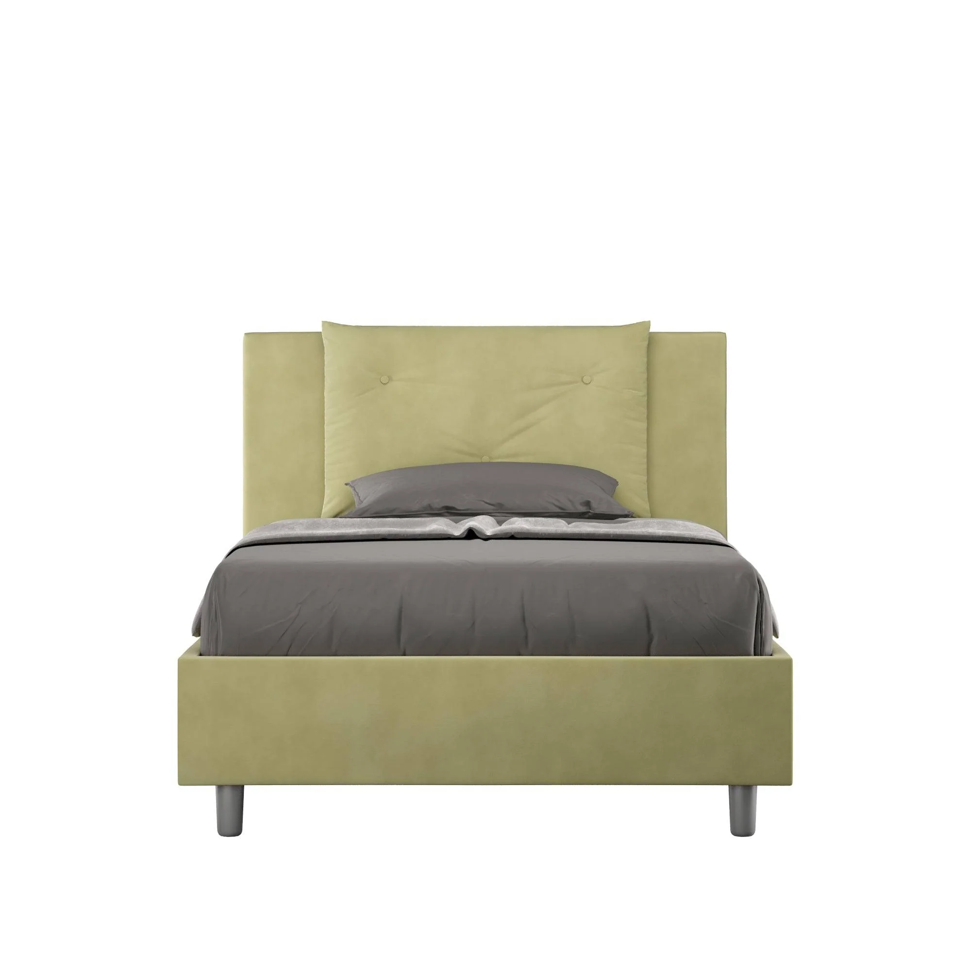 Letto singolo contenitore imbottito 100x210 microfibra Appia - Image 26