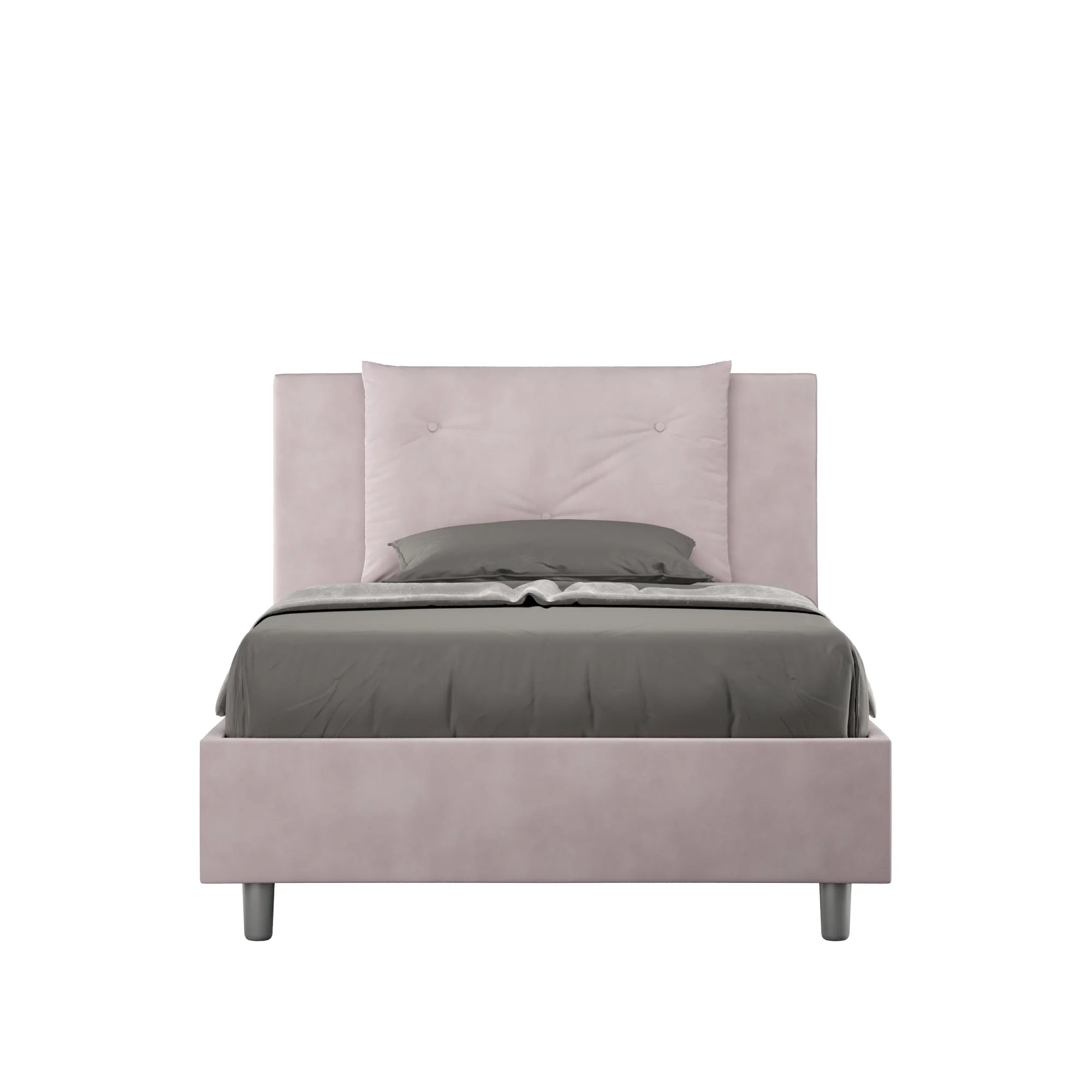 Letto singolo contenitore imbottito 100x210 microfibra Appia - Image 27