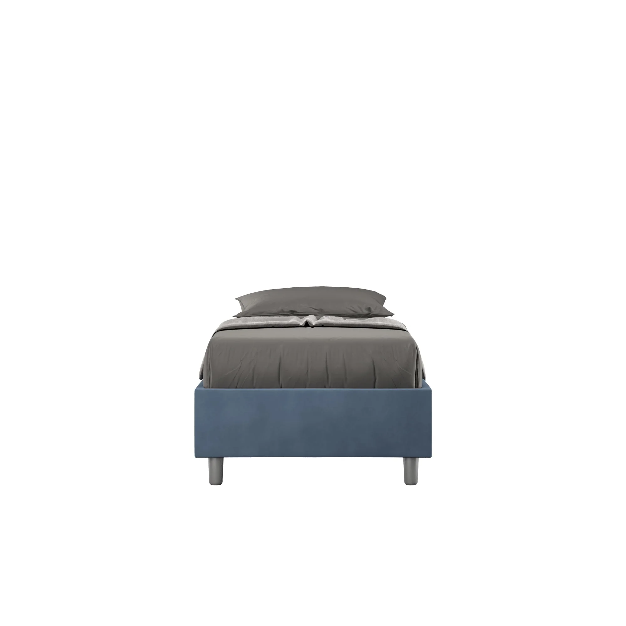 Letto singolo contenitore imbottito 90x200 microfibra Azelia - Image 20