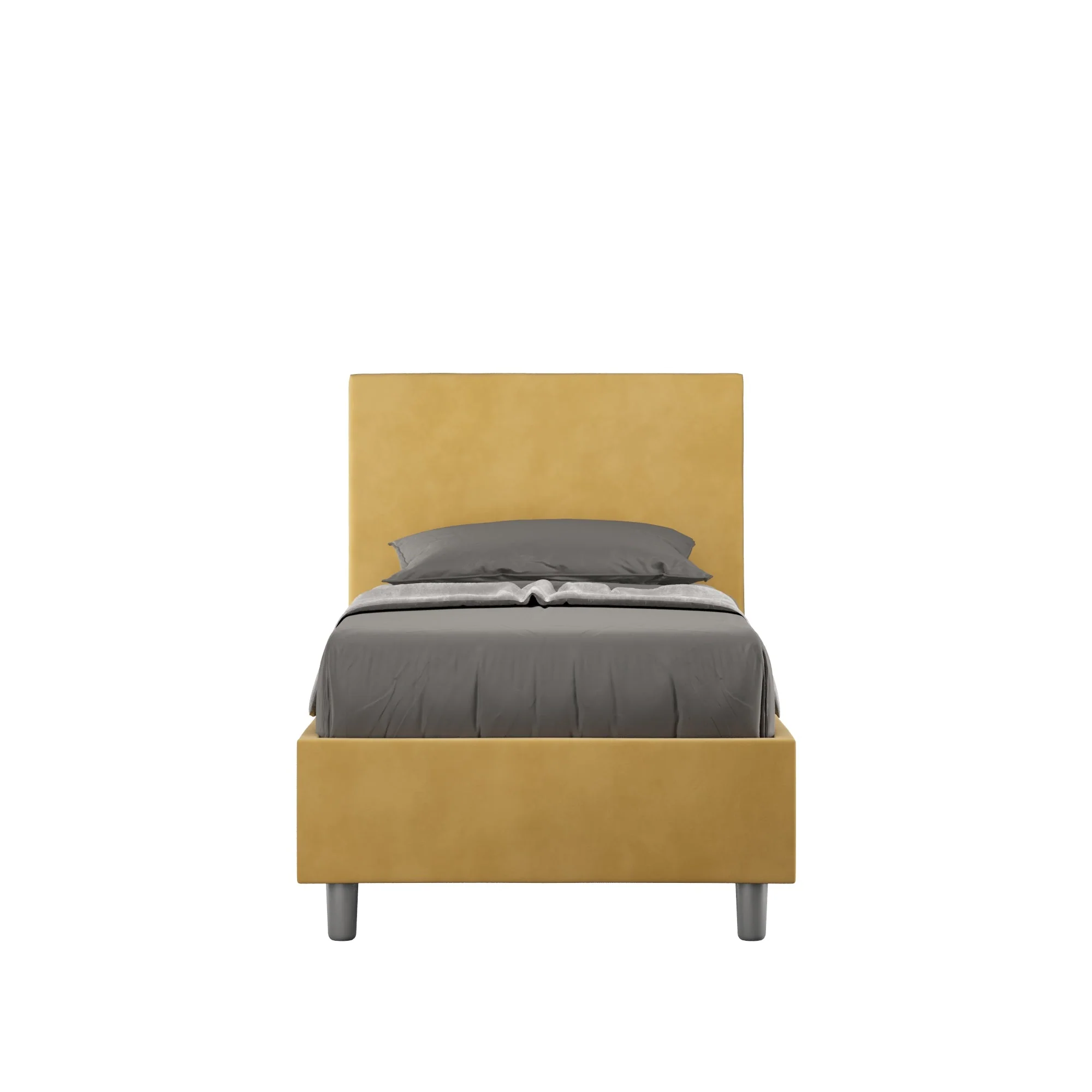 Letto singolo contenitore imbottito 90x210 microfibra Adele - Image 14