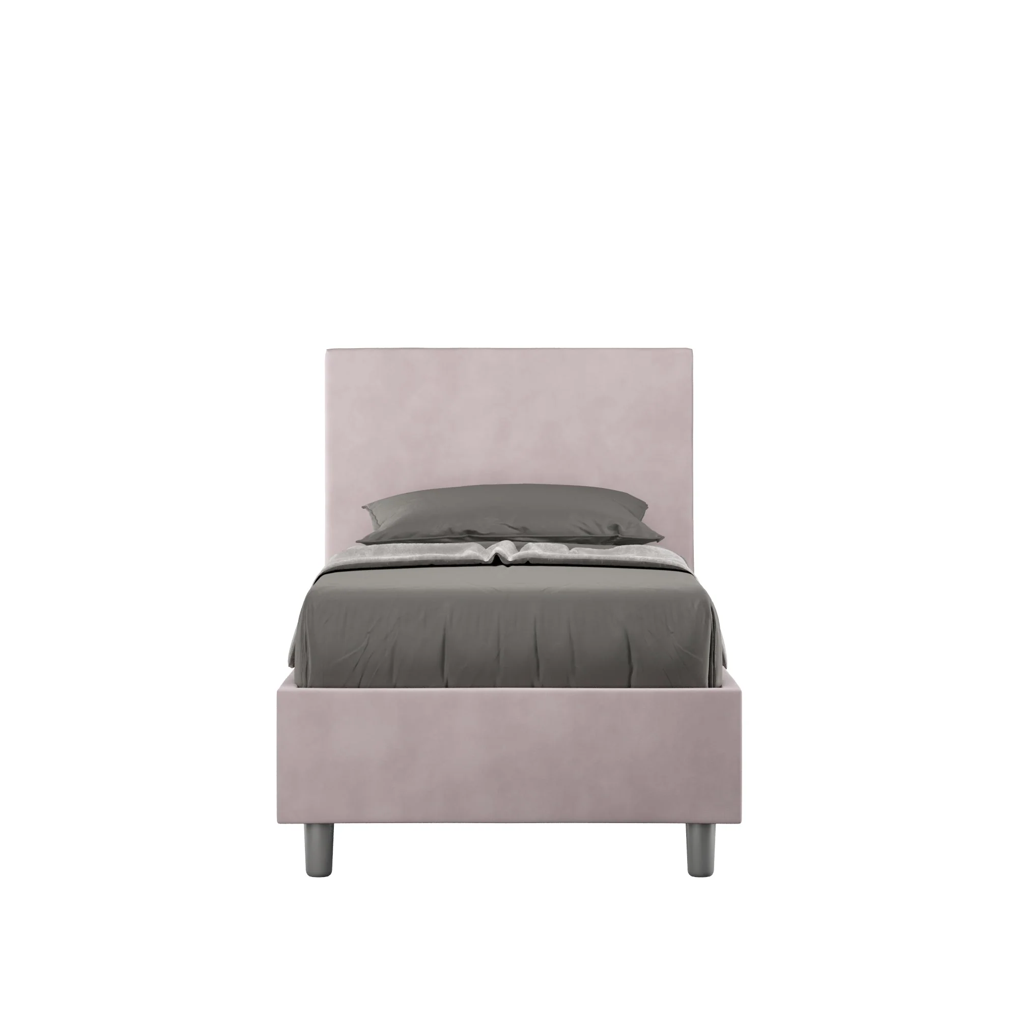 Letto singolo contenitore imbottito 90x210 microfibra Adele - Image 24