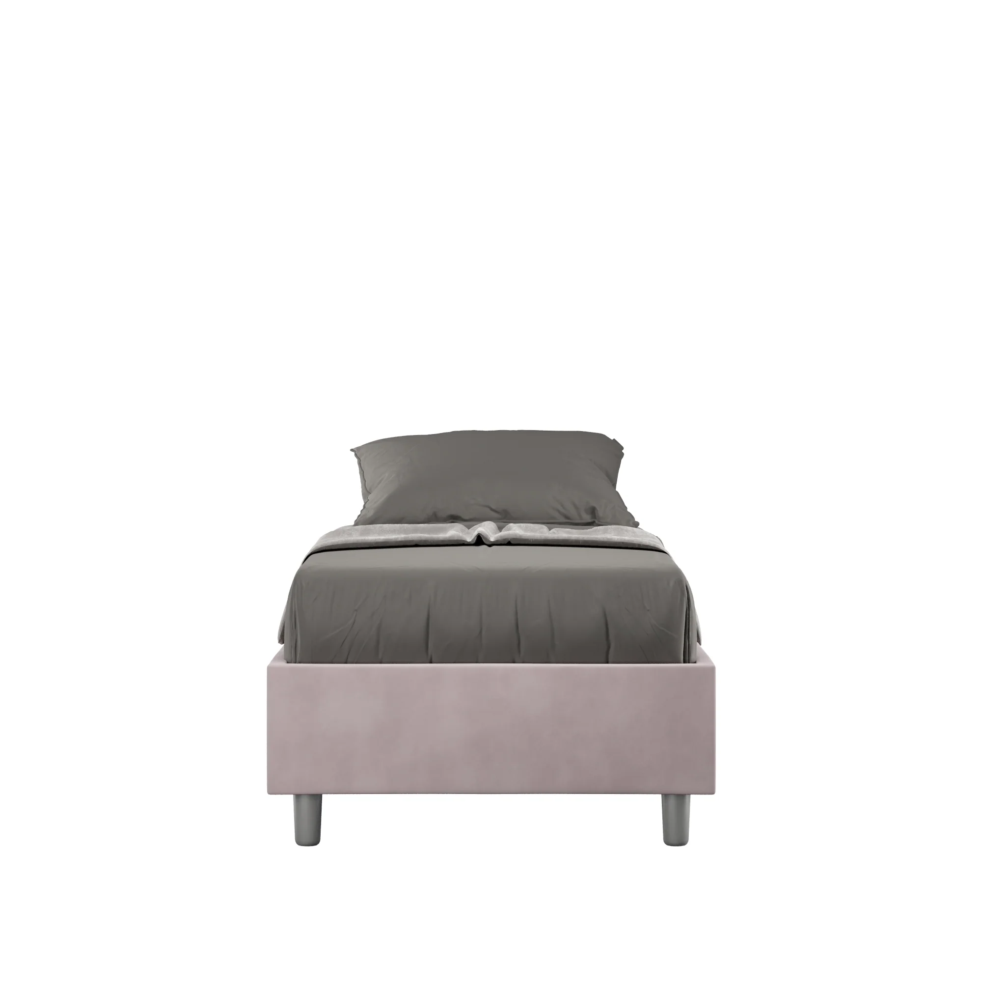 Letto singolo contenitore imbottito 90x210 microfibra Azelia - Image 60
