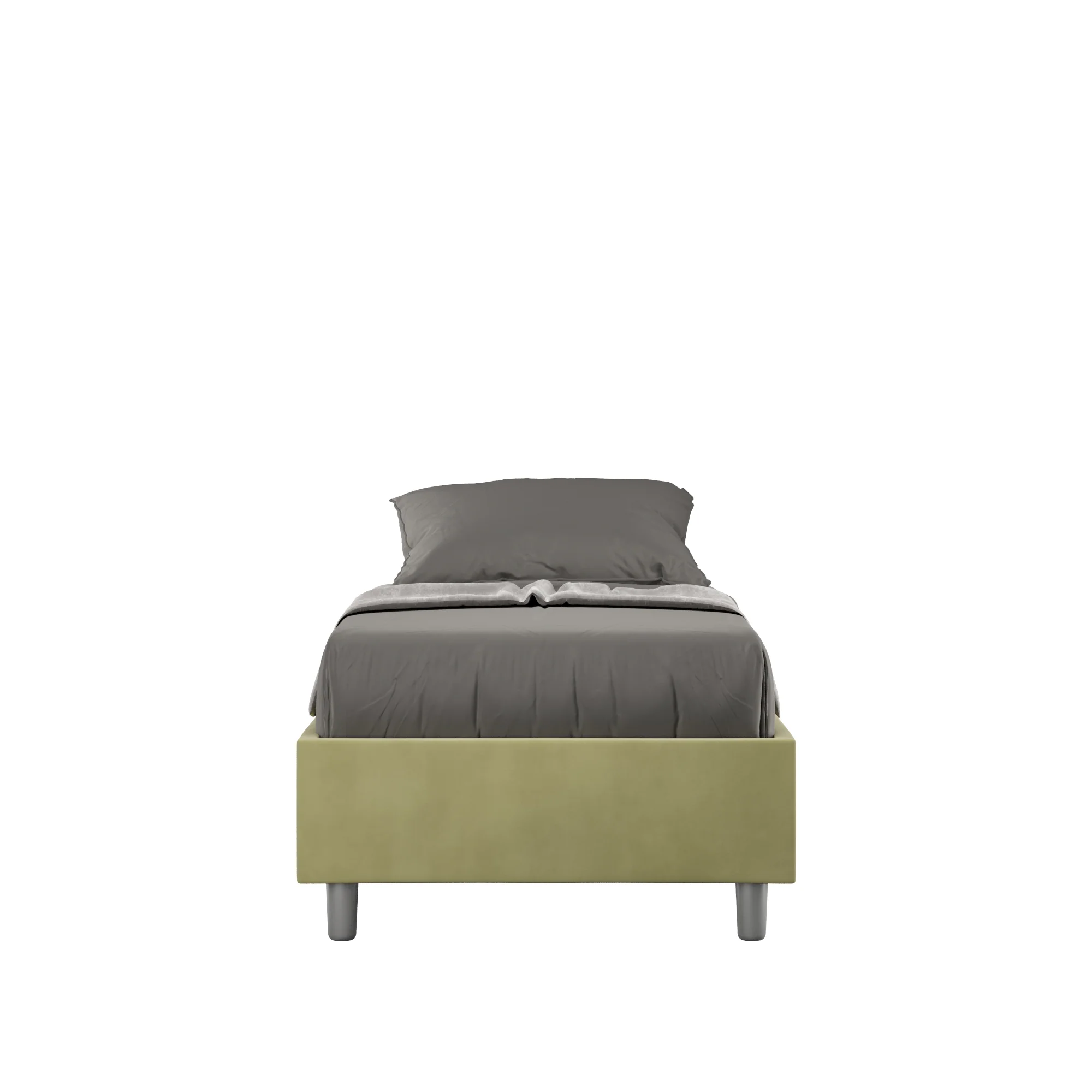 Letto singolo contenitore imbottito 90x210 microfibra Azelia - Image 84