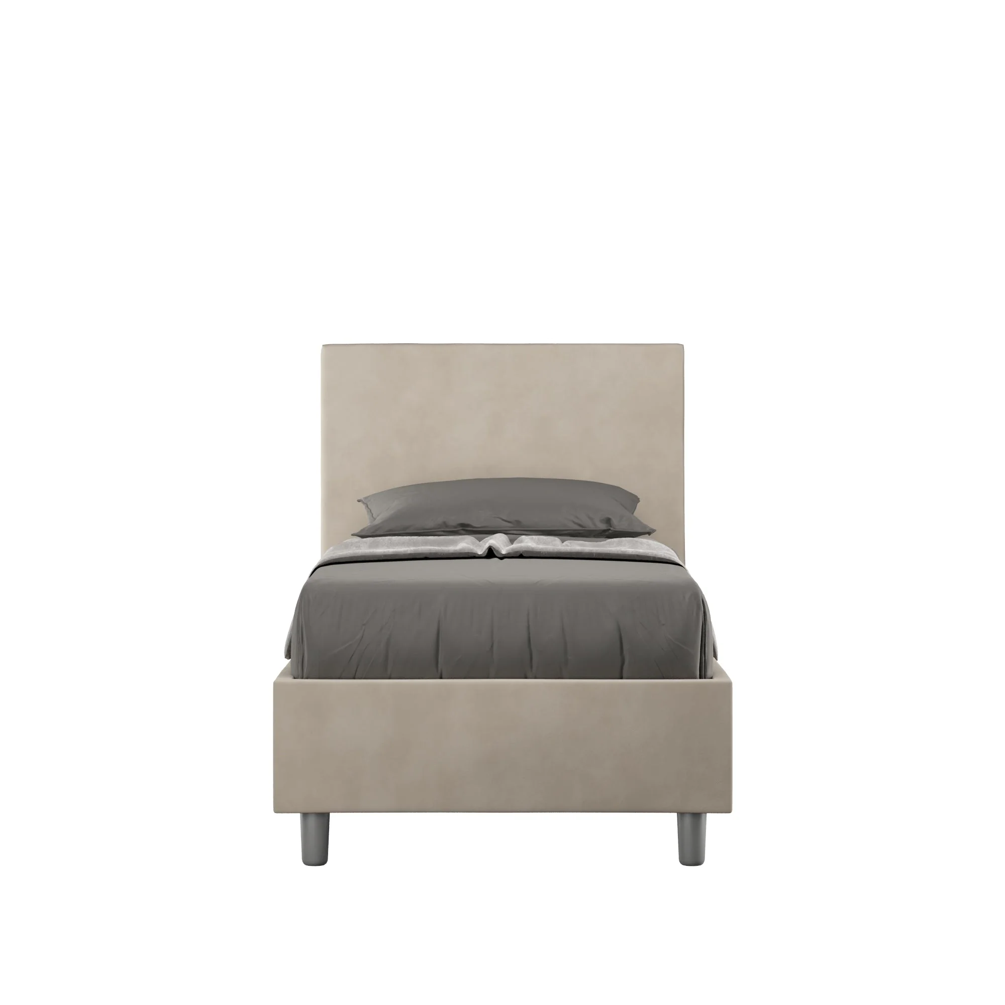 Letto singolo contenitore imbottito microfibra Adele - Image 6