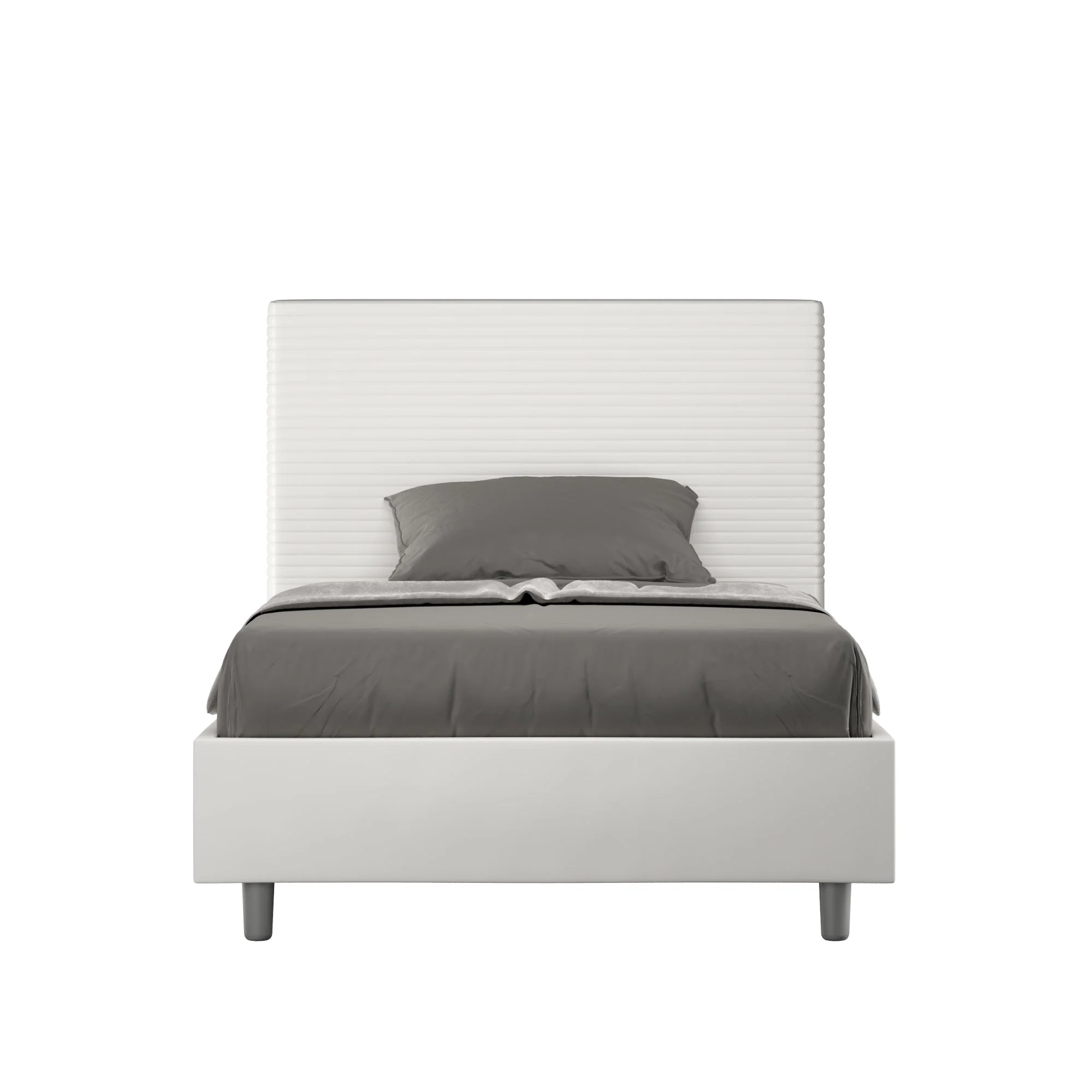 Letto singolo contenitore imbottito similpelle Focus - Image 11