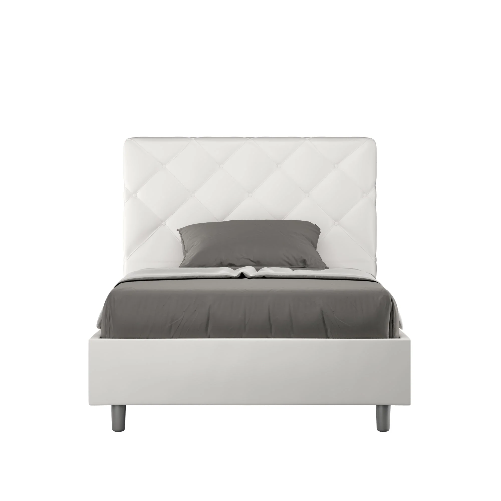 Letto singolo contenitore imbottito similpelle Priya - Image 24