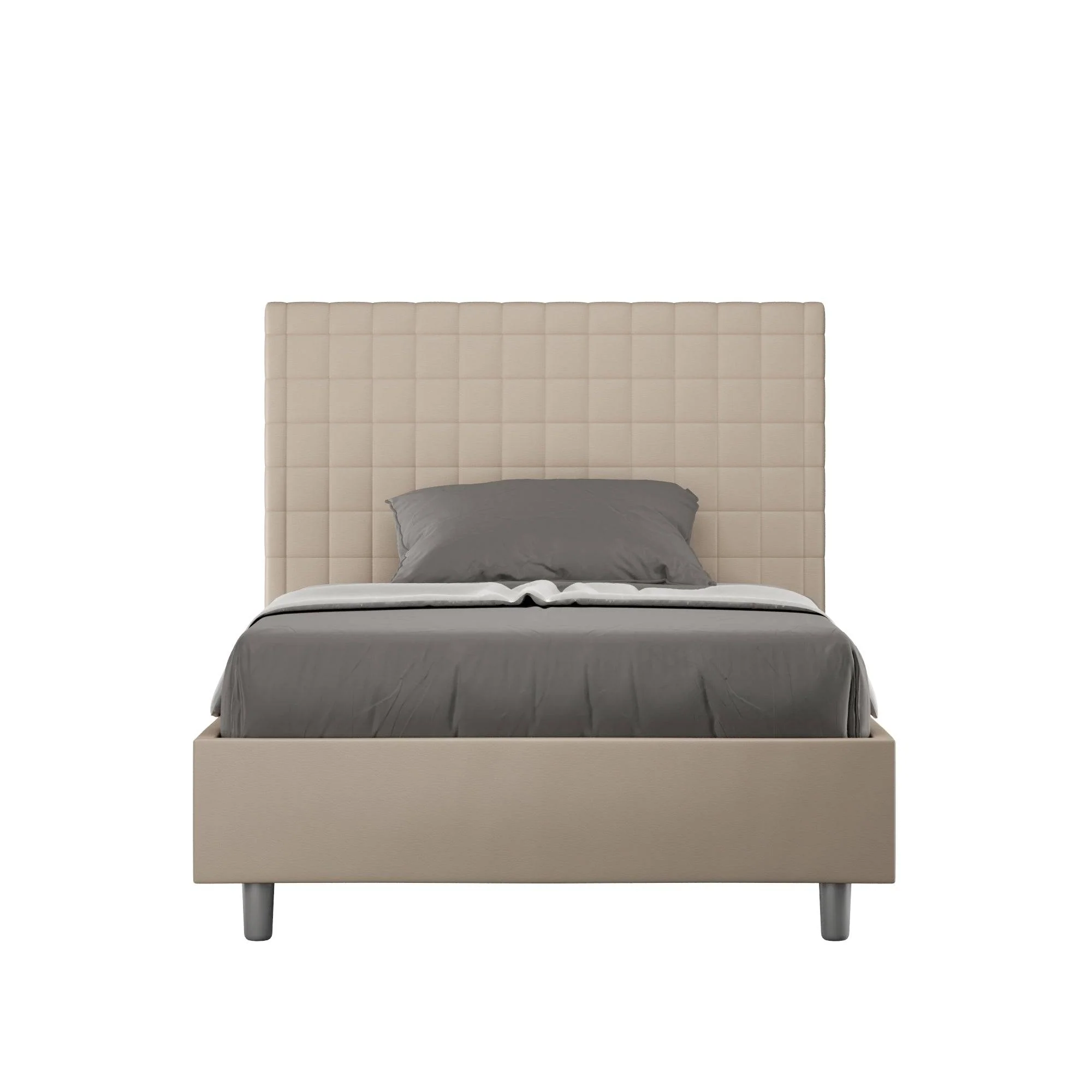 Letto singolo contenitore imbottito similpelle Sunny - Image 6