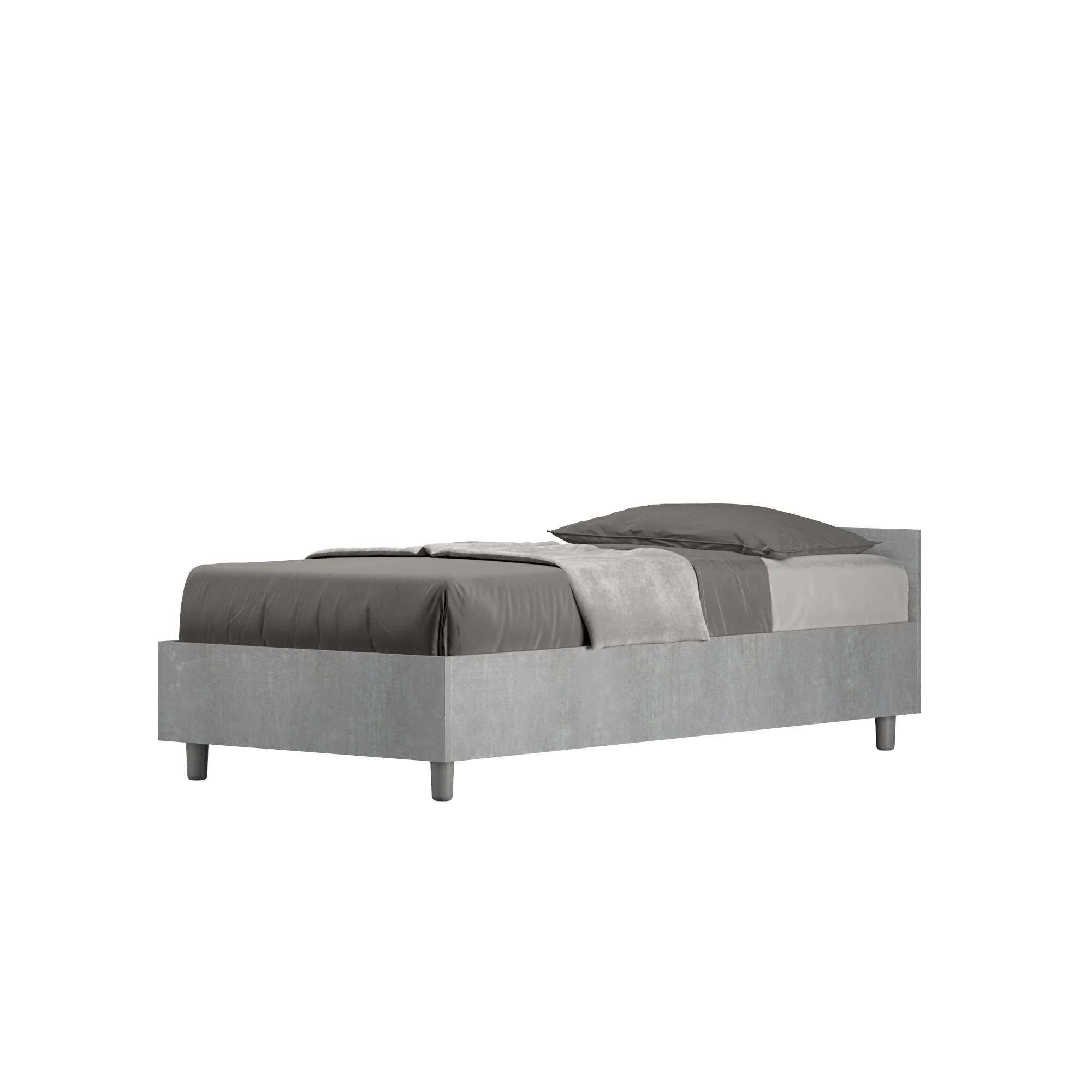 Letto Singolo 80x190 Nuamo con Rete Contenitore e Design Essenziale - Image 11