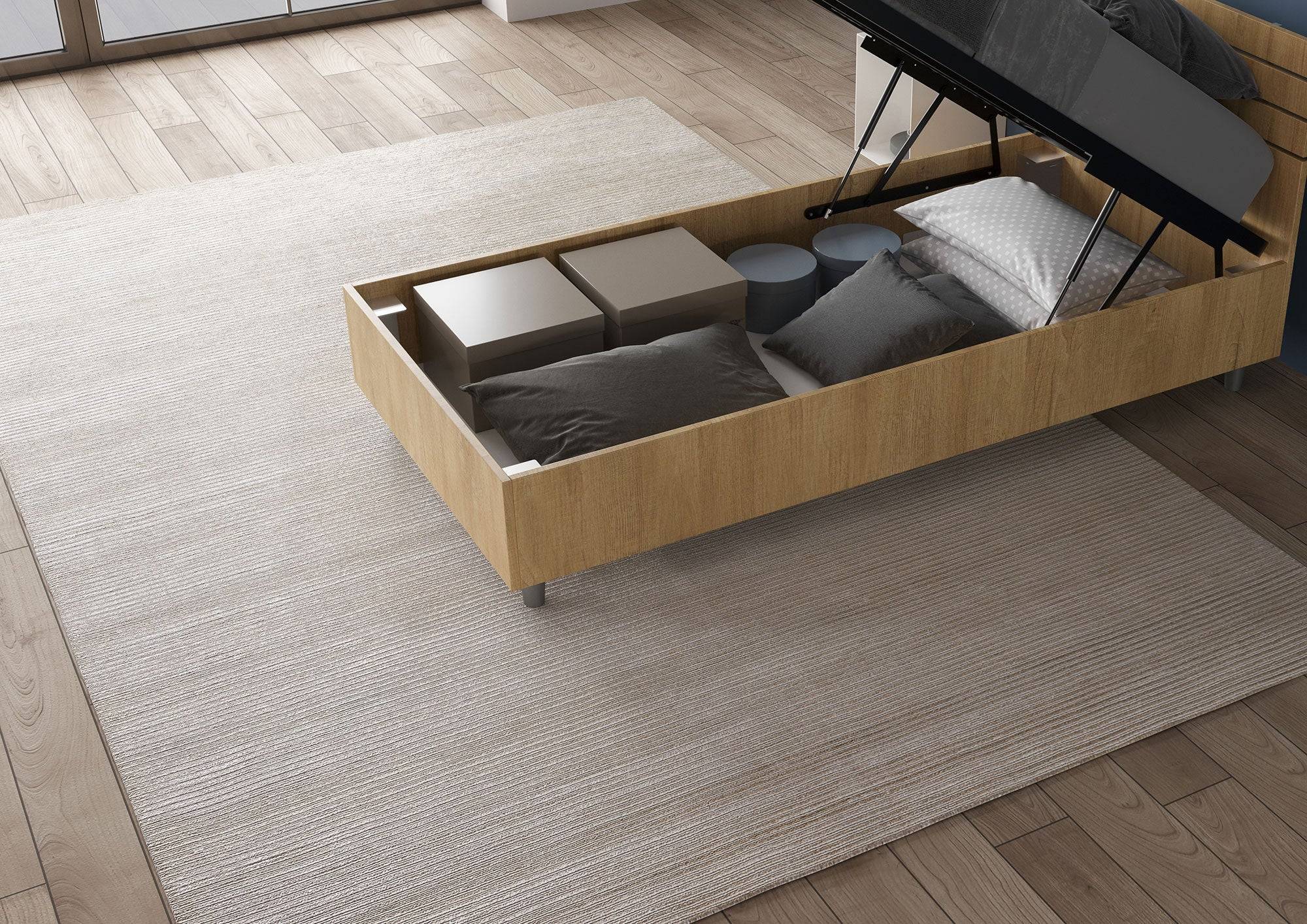 Letto Singolo 80x190 Nuamo con Rete Contenitore e Design Essenziale - Image 17