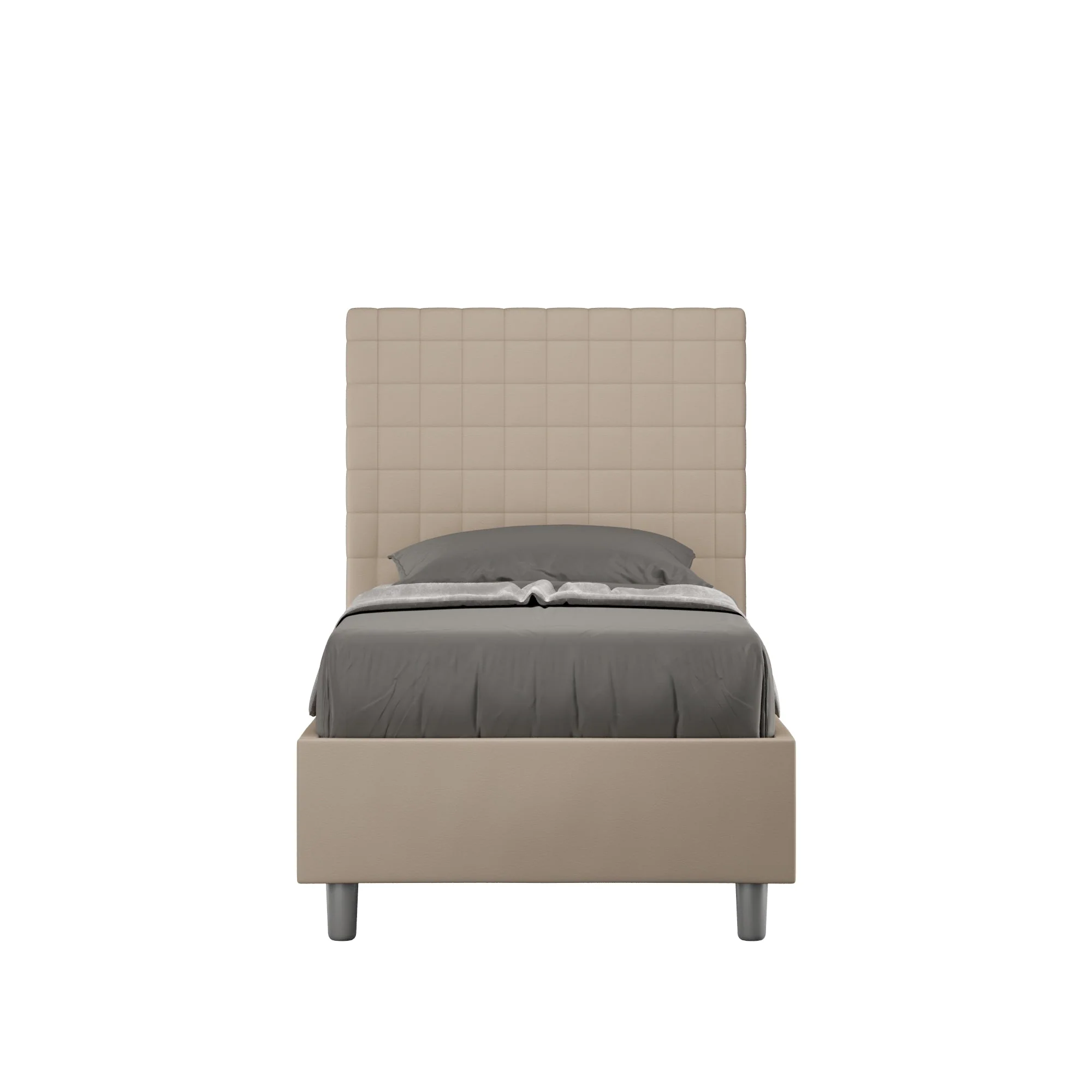 Letto Singolo 80x190 Sunny in Similpelle con Contenitore - L.95xP.210 H.122 cm, Made in Italy - Image 5