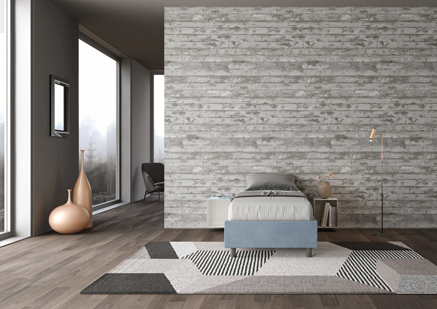 Letto singolo 80x200 imbottito senza testiera, con rete o contenitore - Image 19