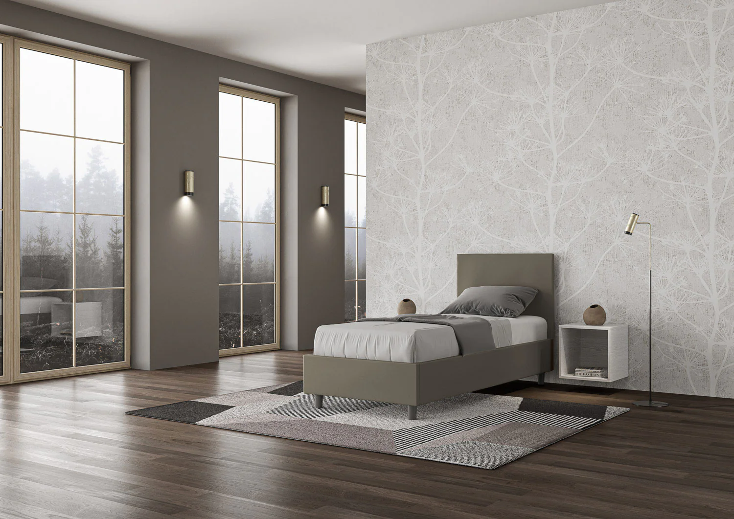 Letto singolo imbottito 80x210 similpelle Adele senza rete e contenitore - Image 11