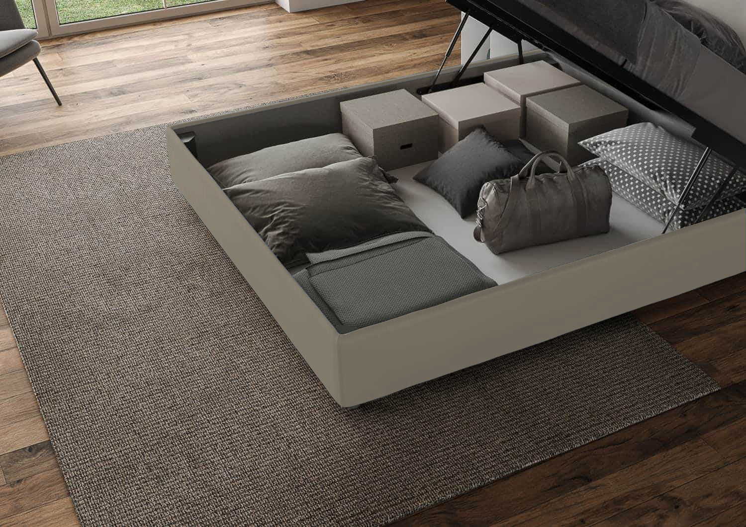 Letto singolo imbottito 80x210 similpelle Adele senza rete e contenitore - Image 14