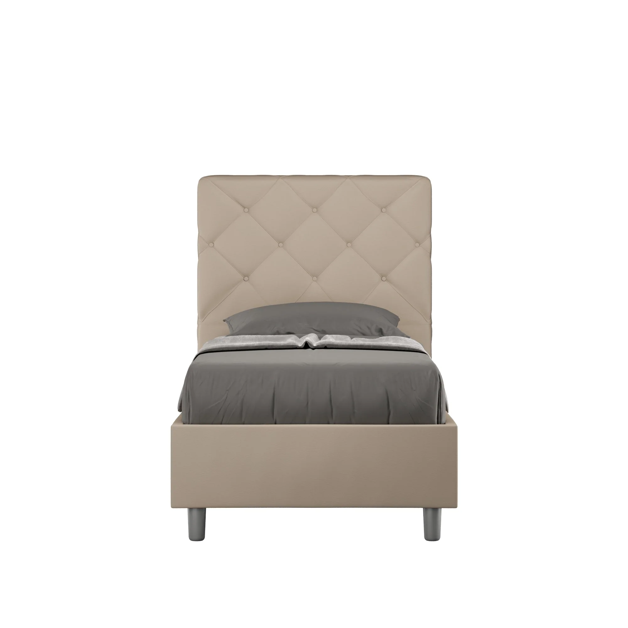 Letto Singolo 80x210 Priya in Similpelle con Contenitore - L.95xP.230 H.122 cm, Made in Italy - Image 12