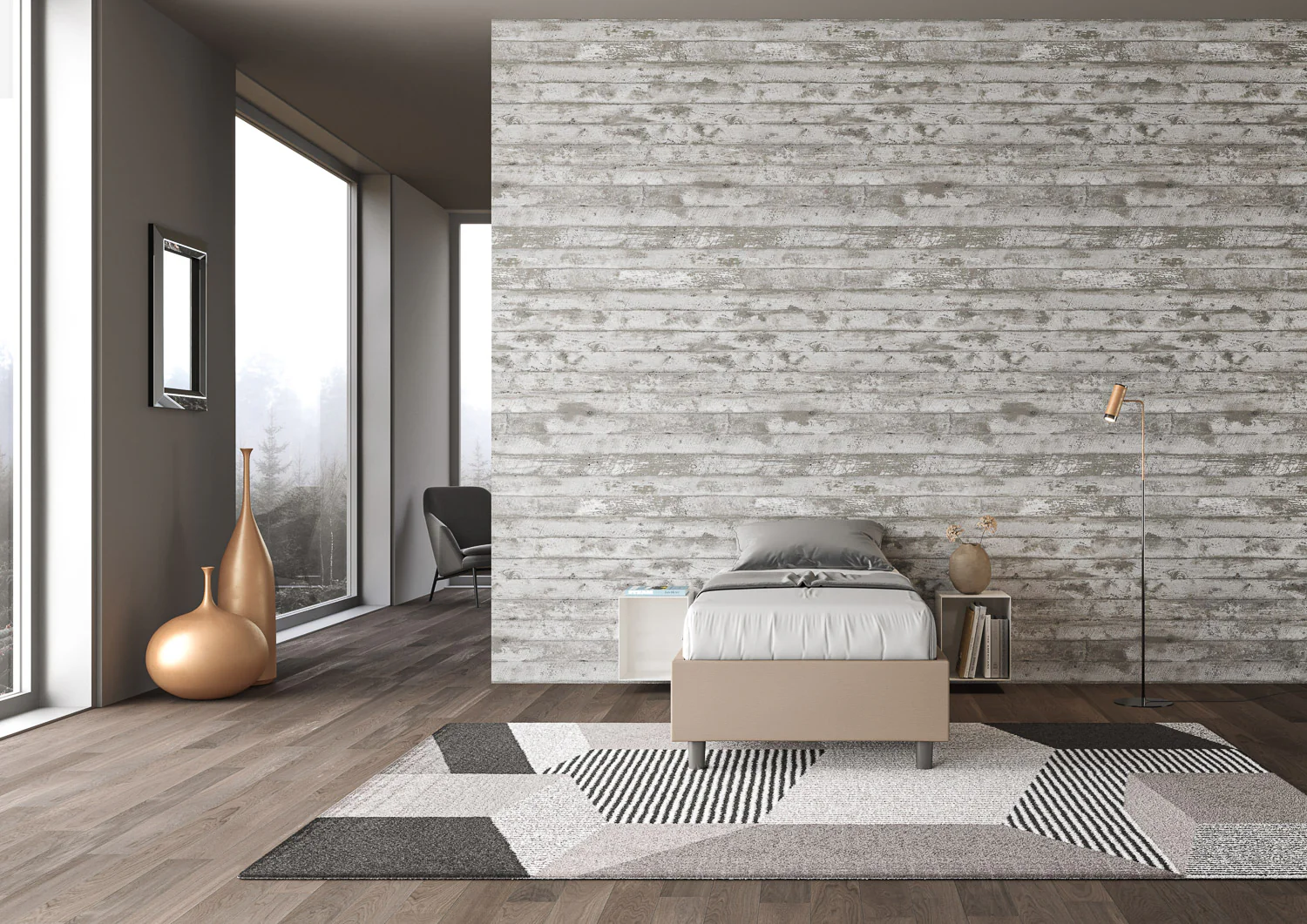 Letto singolo imbottito similpelle Azelia con e senza rete e contenitore - Image 20