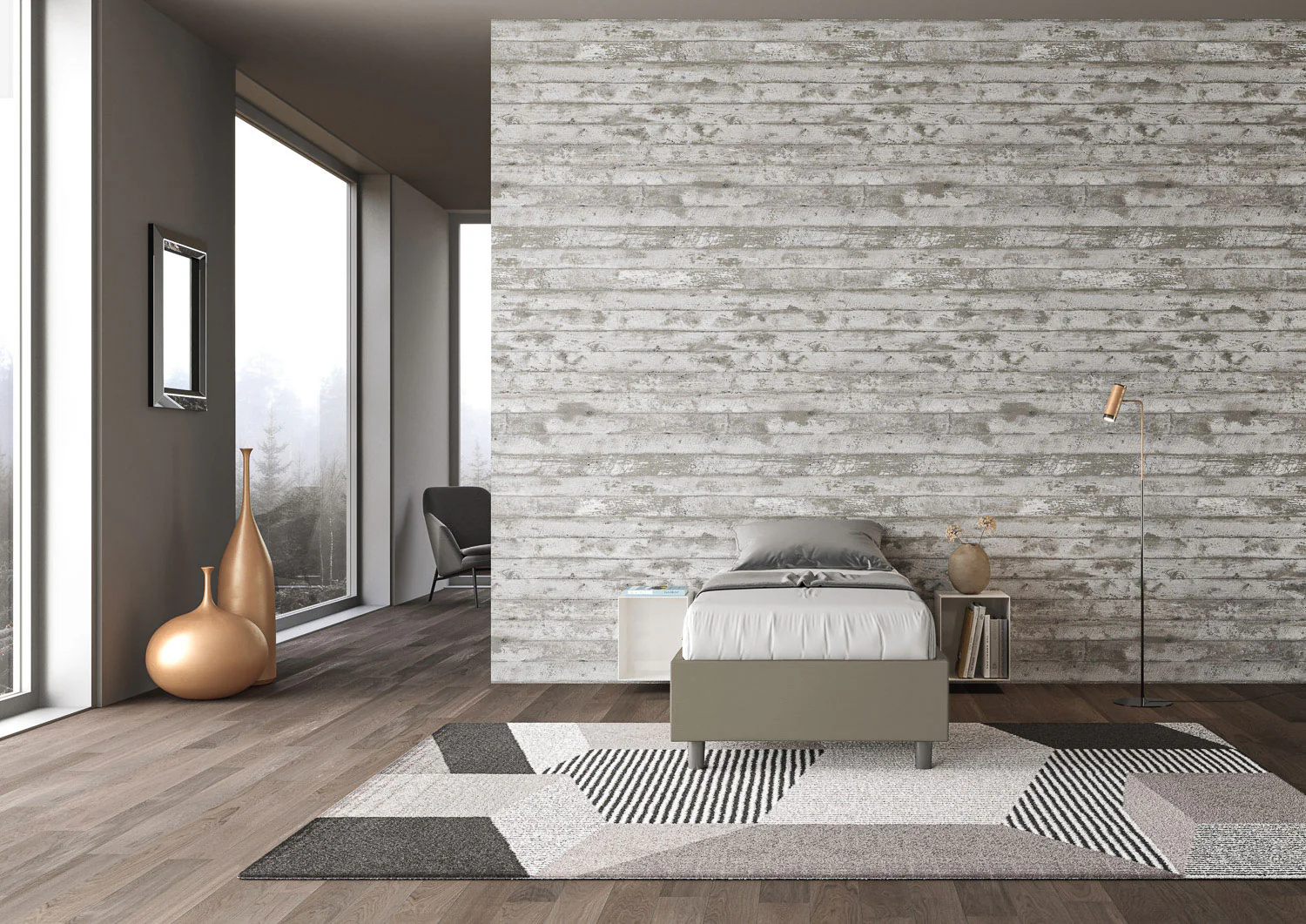 Letto singolo imbottito similpelle Azelia con e senza rete e contenitore - Image 24