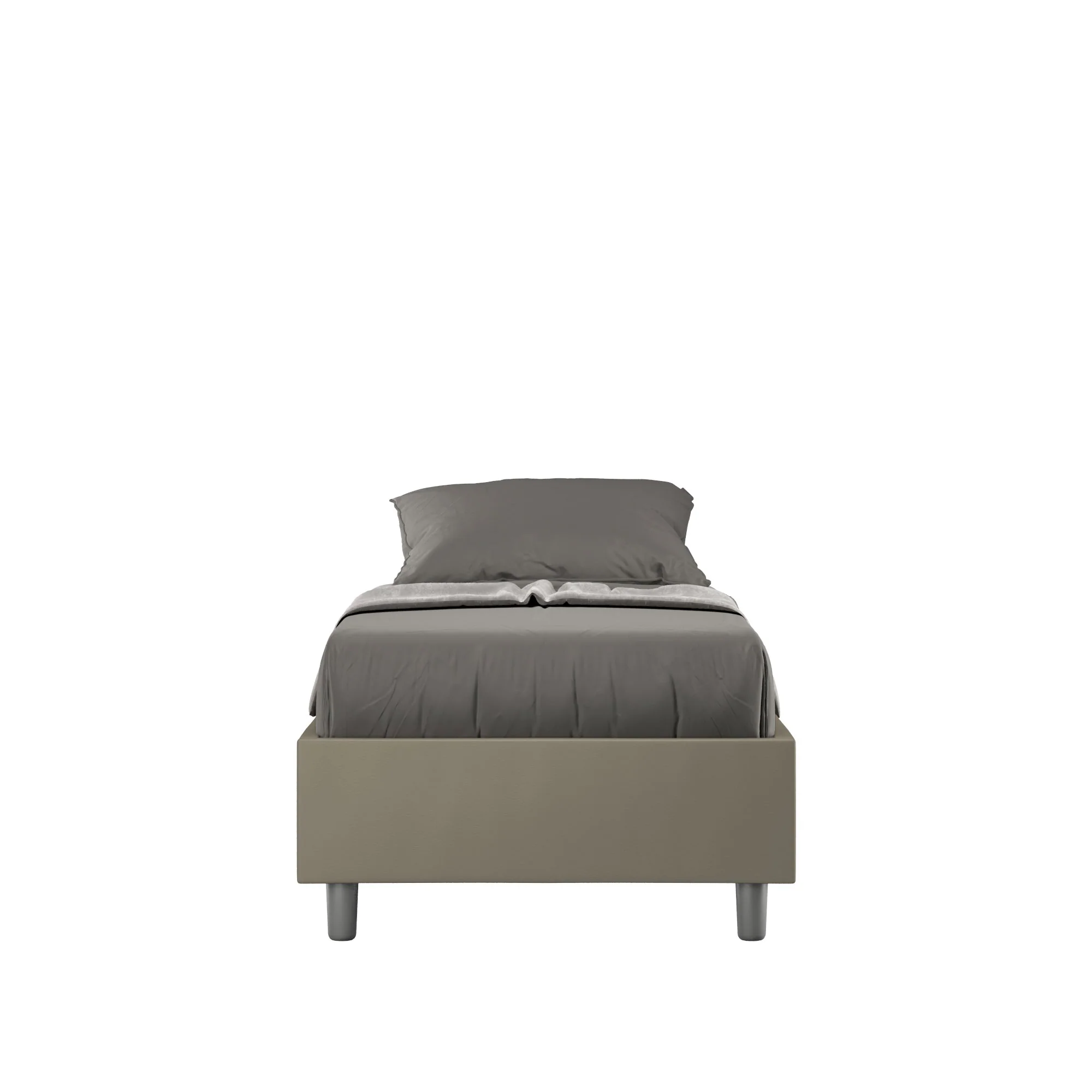 Letto singolo imbottito similpelle Azelia con e senza rete e contenitore - Image 32