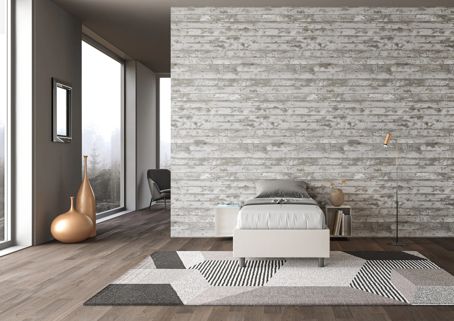 Letto singolo imbottito similpelle Azelia con e senza rete e contenitore - Image 7