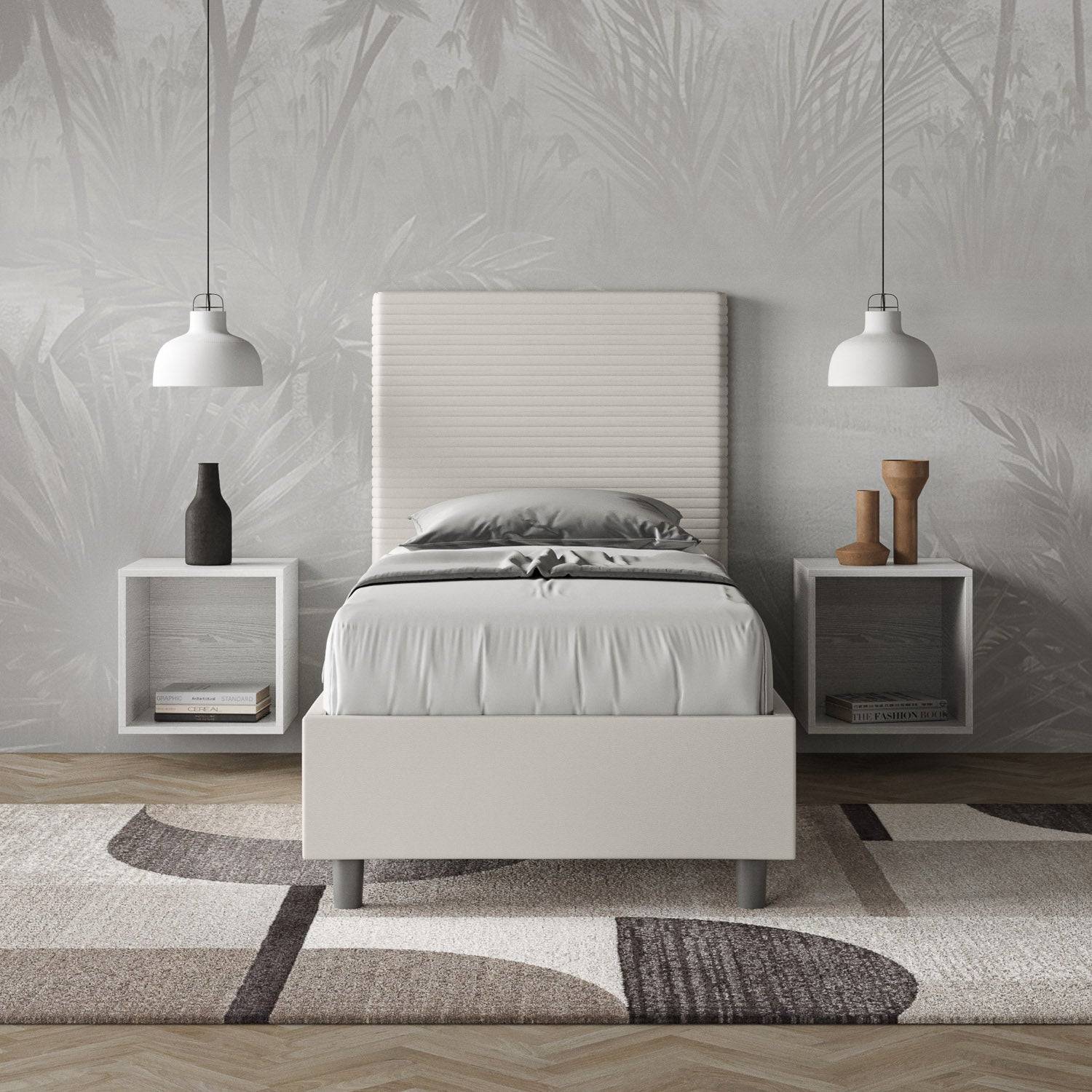 Letto singolo imbottito similpelle Focus - Image 2