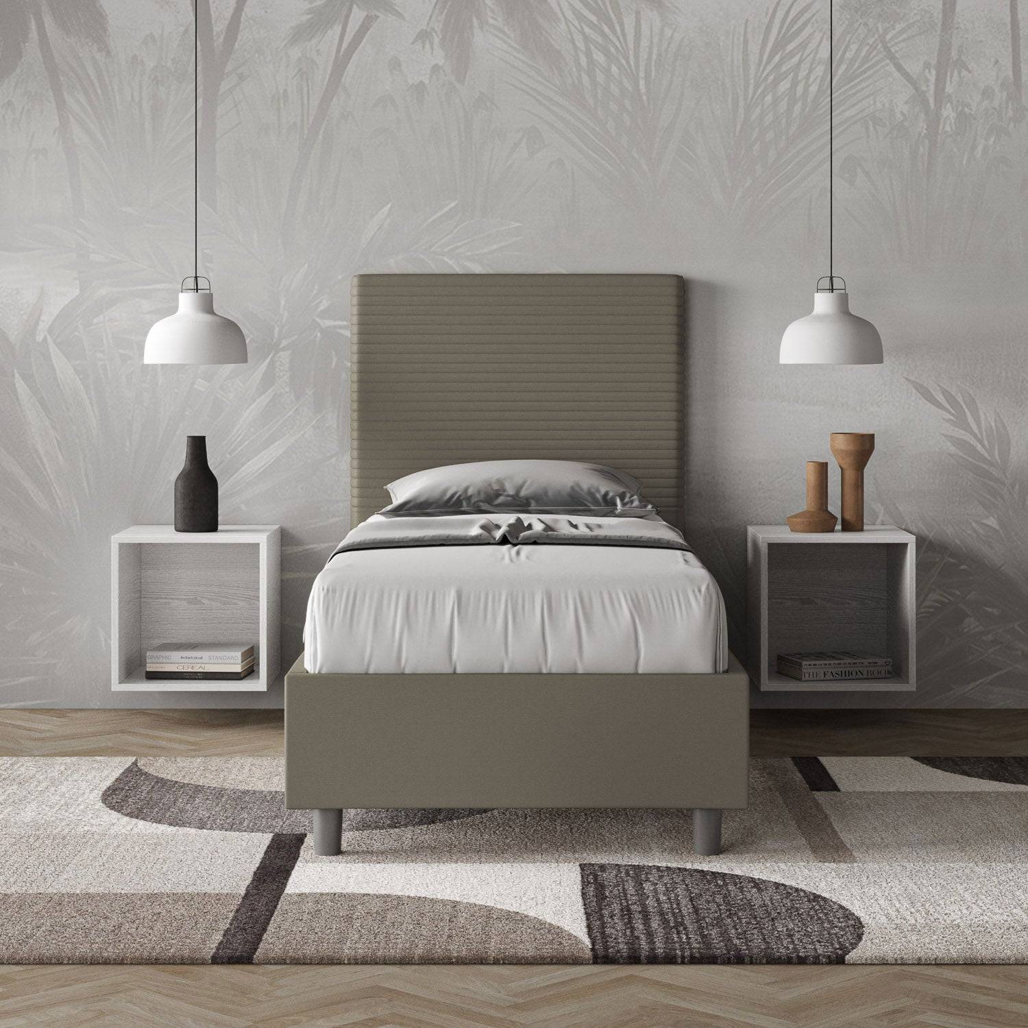 Letto singolo imbottito similpelle Focus - Image 22