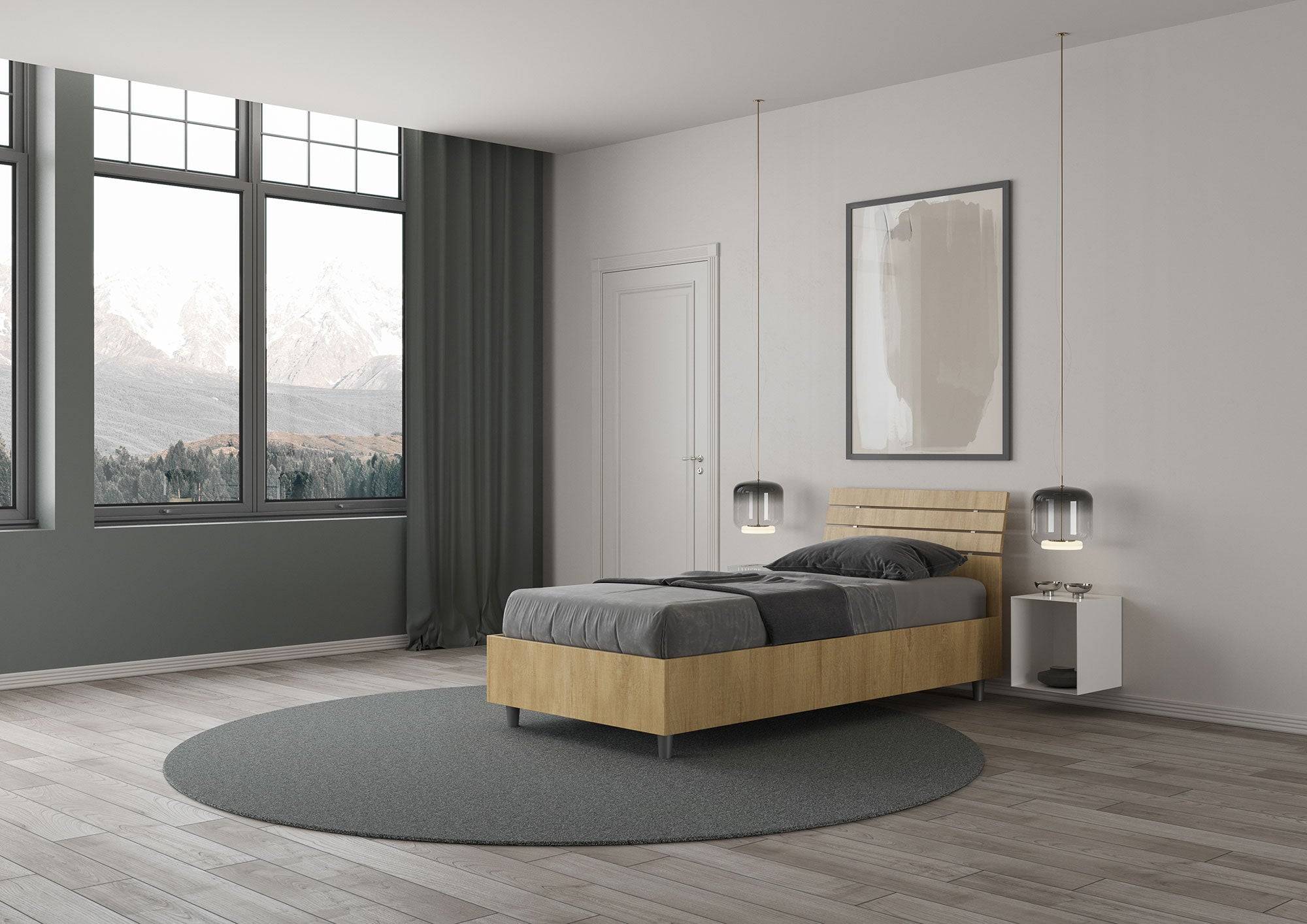 Letto singolo Ankel 80x190 cm - Con contenitore o rete a doghe - Image 12