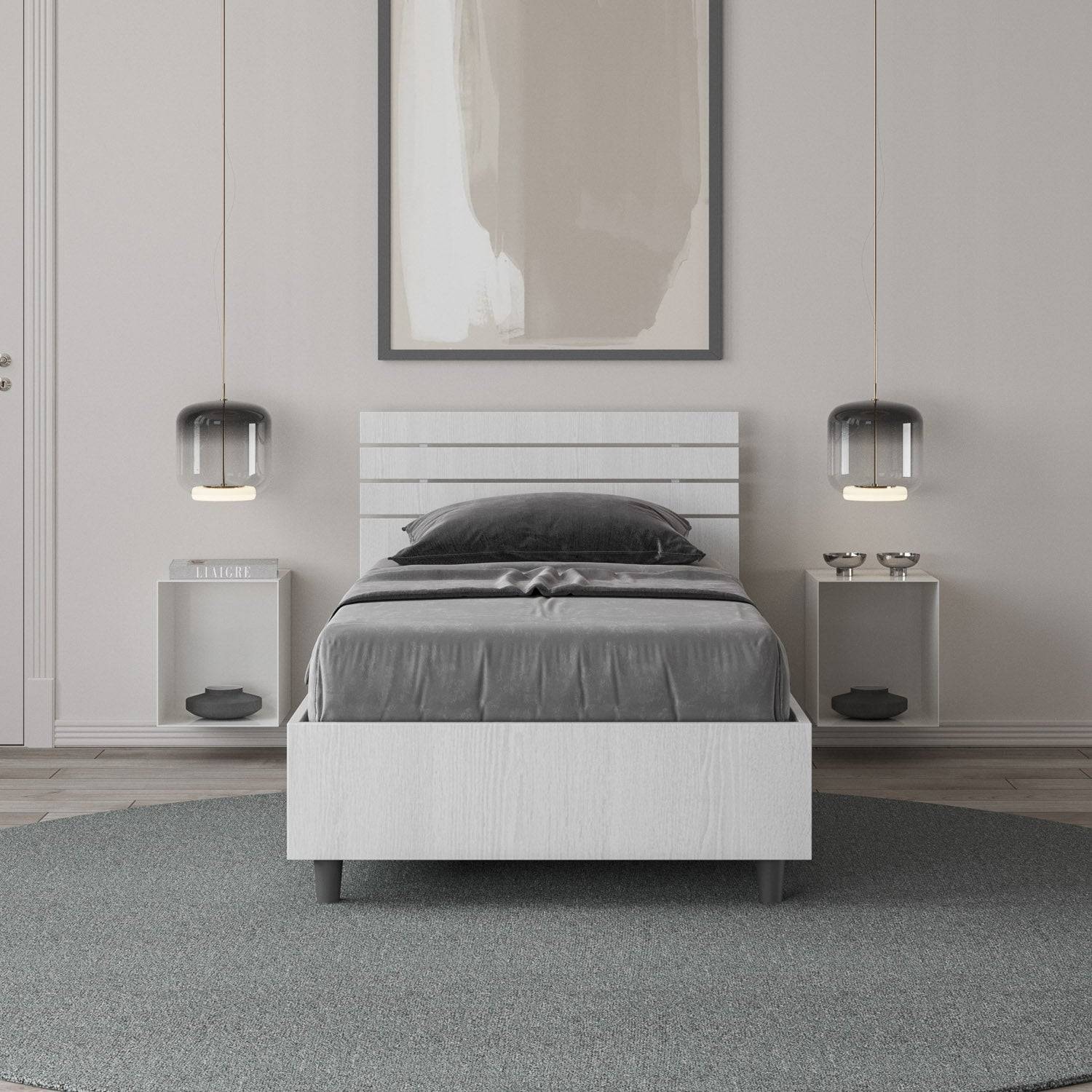Letto singolo Ankel 80x190 cm - Con contenitore o rete a doghe - Image 2