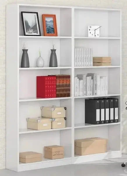 Libreria Scaffale a 5 Ripiani Bianco Opaco 80 x 201 x 28 cm - Image 2