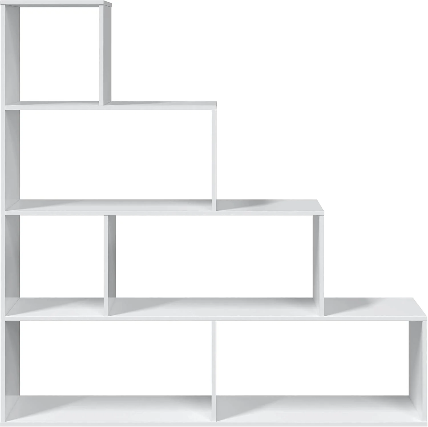 Libreria bianca lucida 145x29x145 cm - Moderna con 6 vani capienti - Image 2