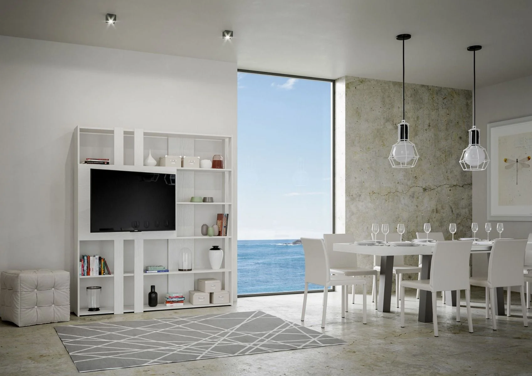 Libreria Multifunzionale Porta TV Kato 178x204x36 cm - Image 10