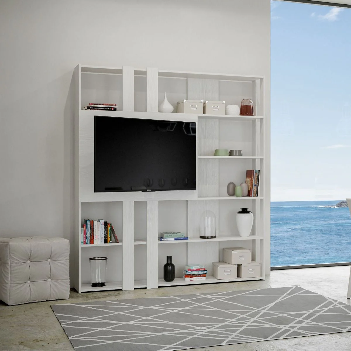 Libreria Multifunzionale Porta TV Kato 178x204x36 cm - Image 12