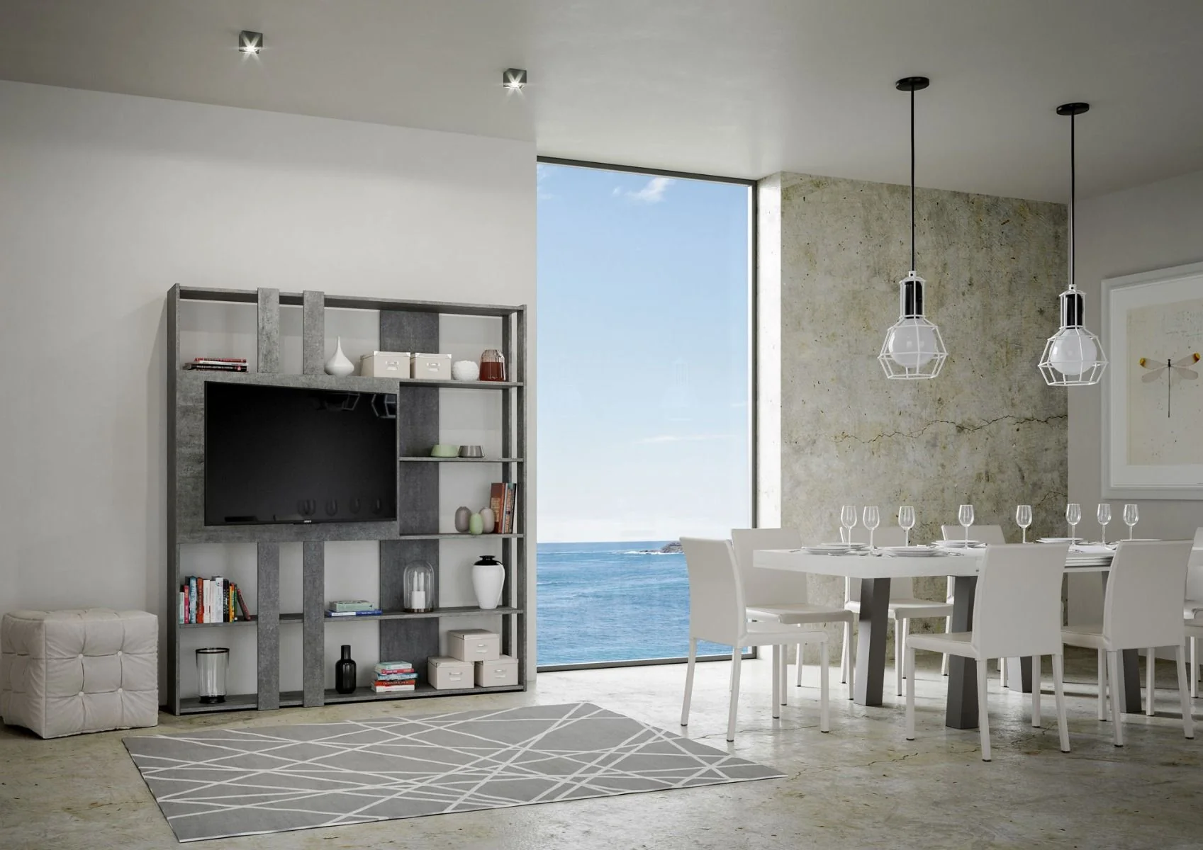 Libreria Multifunzionale Porta TV Kato 178x204x36 cm - Image 13
