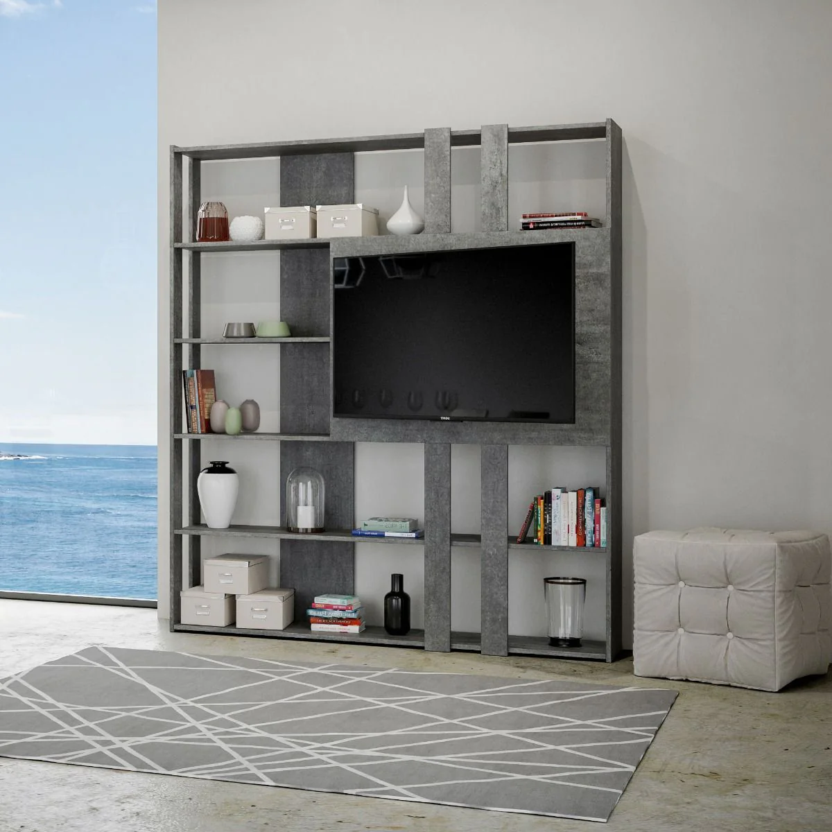 Libreria Multifunzionale Porta TV Kato 178x204x36 cm - Image 15