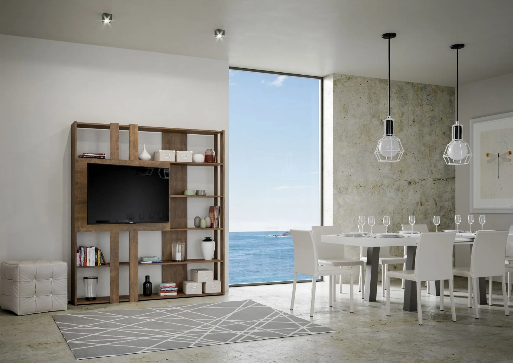 Libreria Multifunzionale Porta TV Kato 178x204x36 cm - Image 16