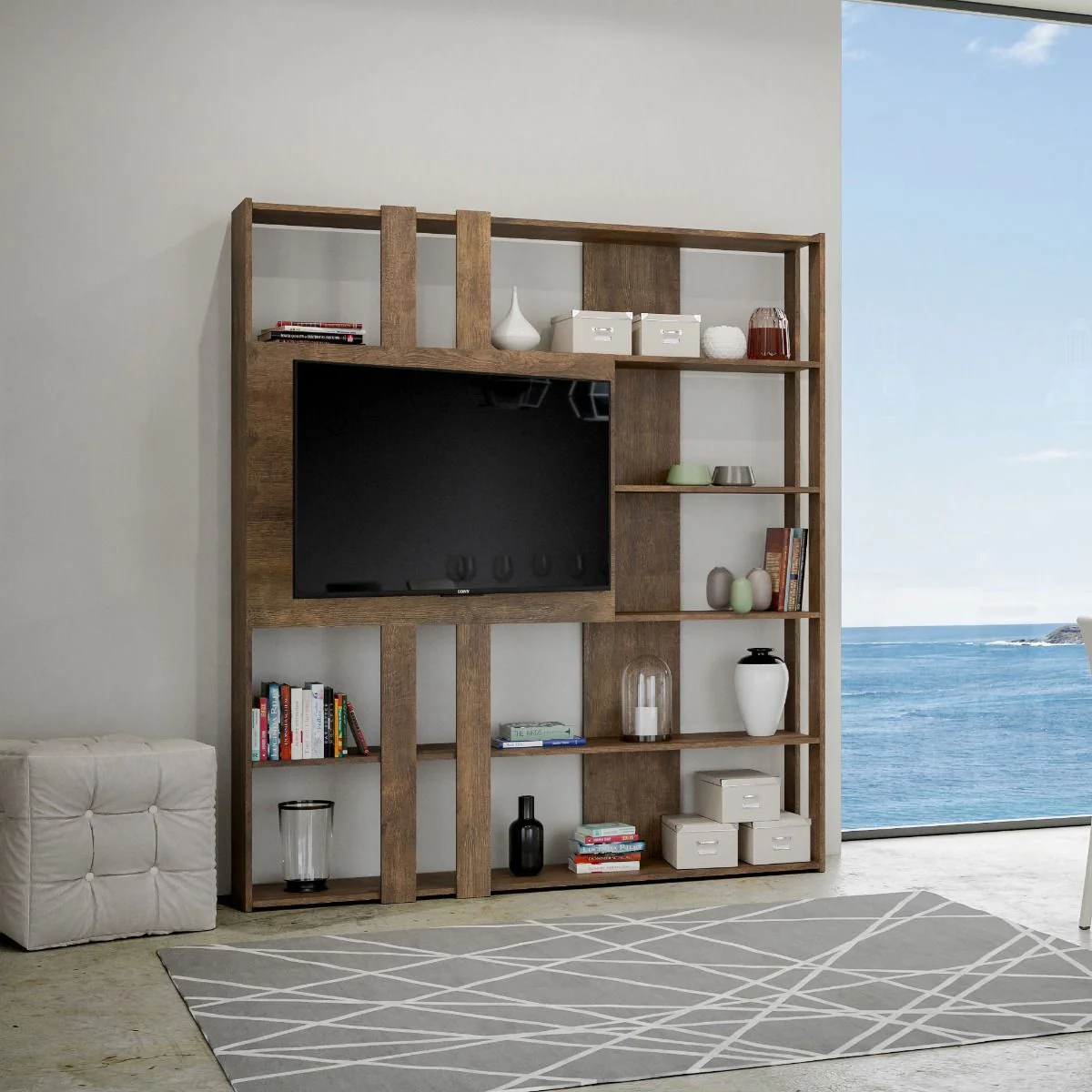 Libreria Multifunzionale Porta TV Kato 178x204x36 cm - Image 17