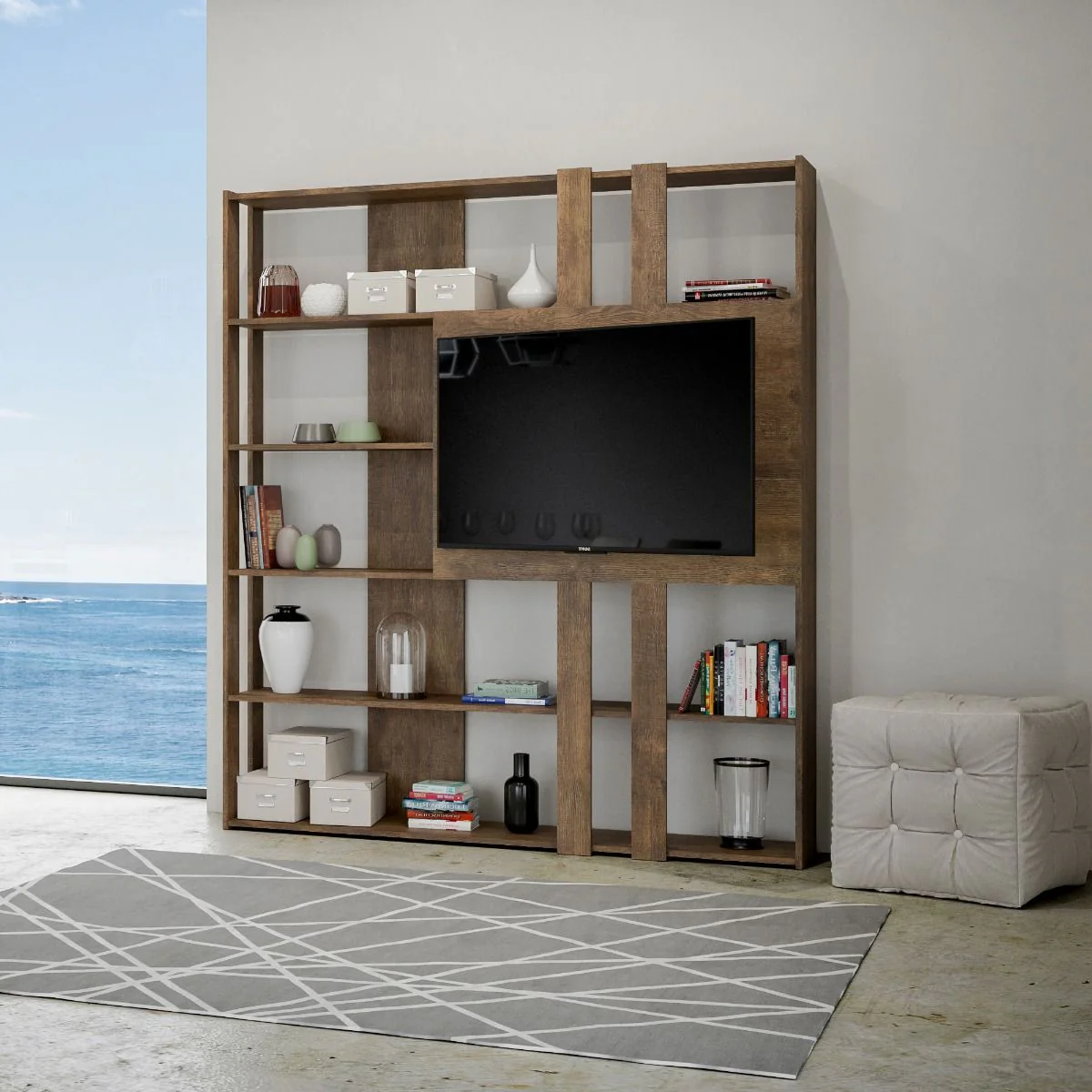Libreria Multifunzionale Porta TV Kato 178x204x36 cm - Image 18