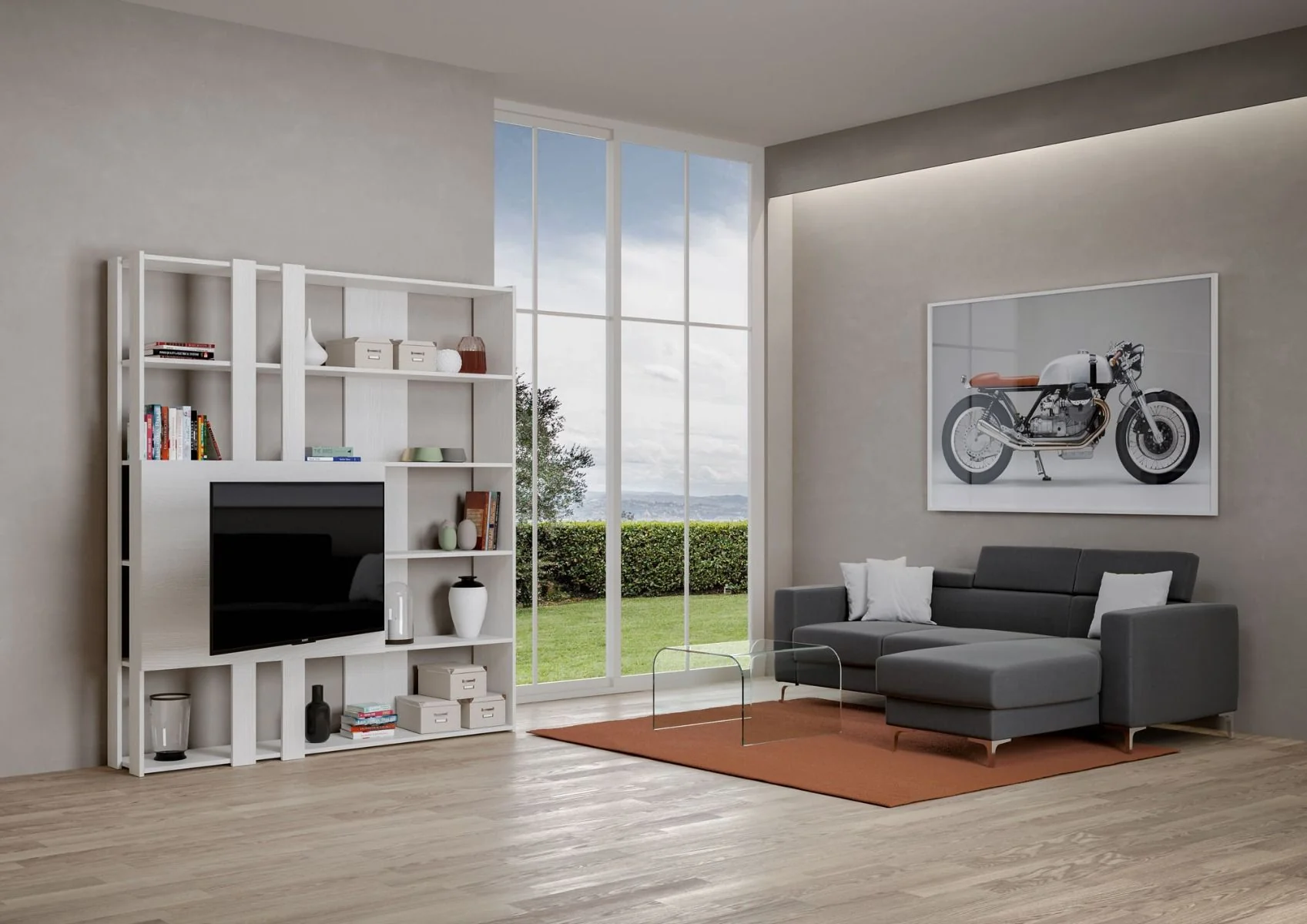 Libreria Multifunzionale Porta TV Kato 178x204x36 cm - Image 19