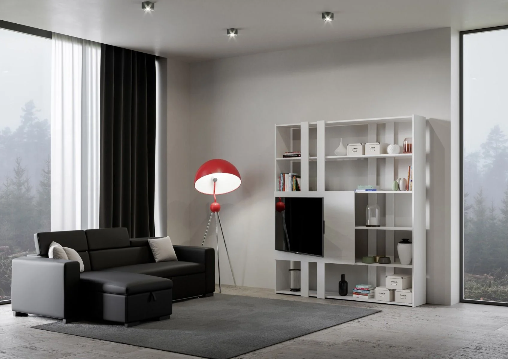 Libreria Multifunzionale Porta TV Kato 178x204x36 cm - Image 2