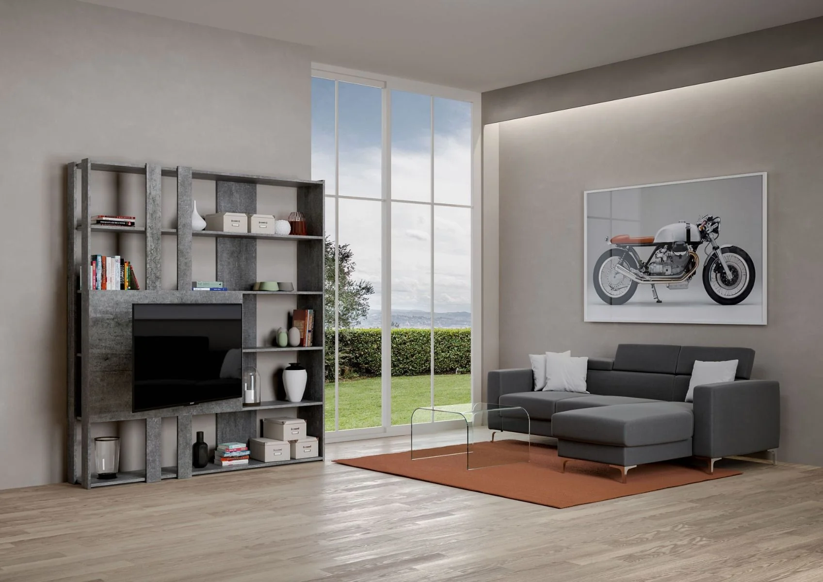 Libreria Multifunzionale Porta TV Kato 178x204x36 cm - Image 22