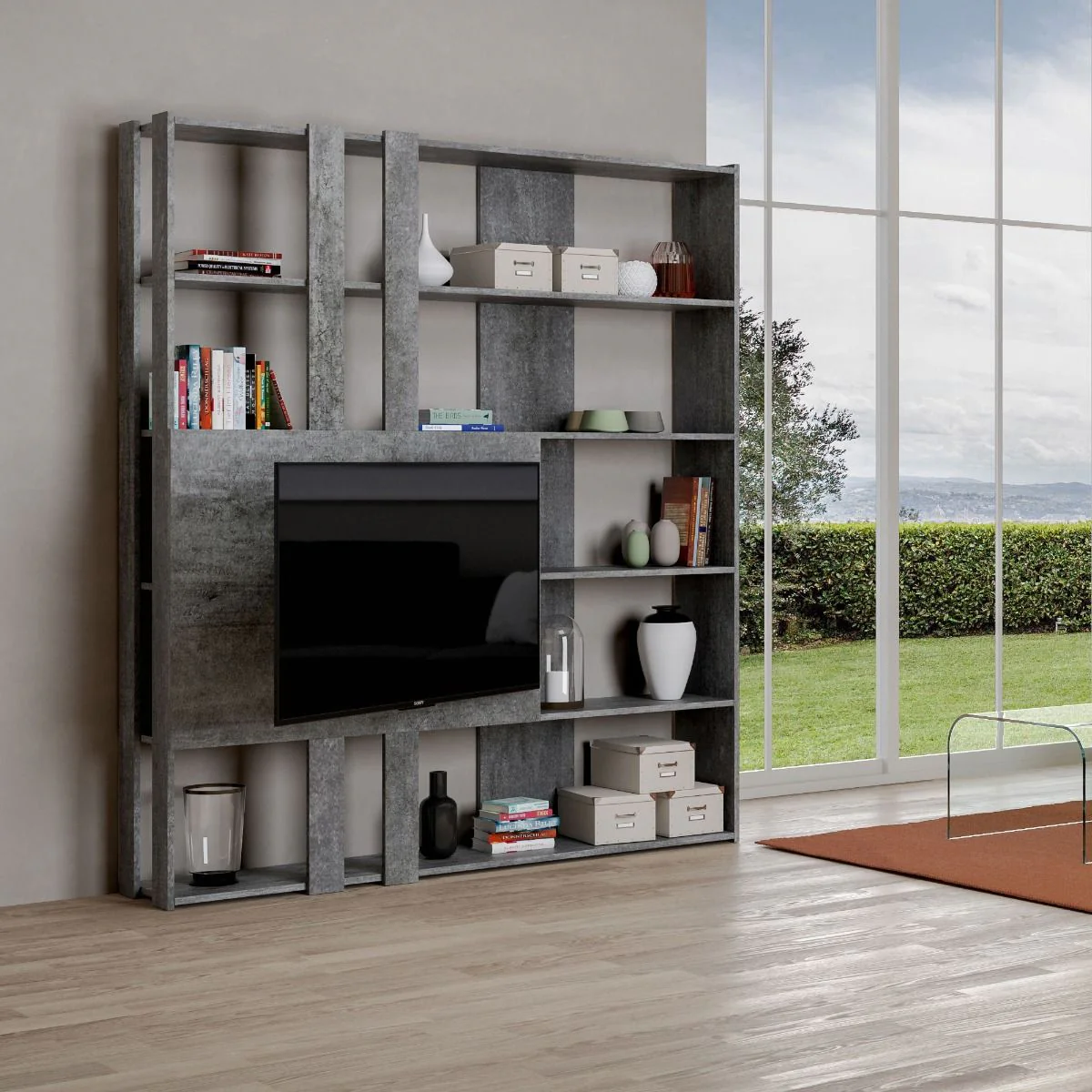 Libreria Multifunzionale Porta TV Kato 178x204x36 cm - Image 23