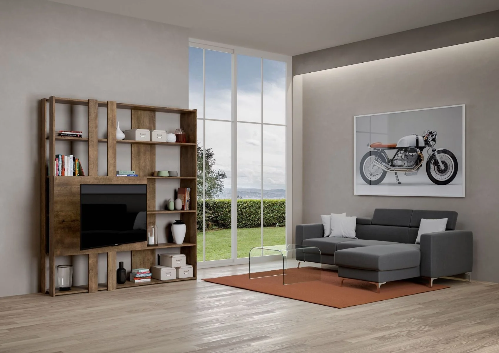 Libreria Multifunzionale Porta TV Kato 178x204x36 cm - Image 25