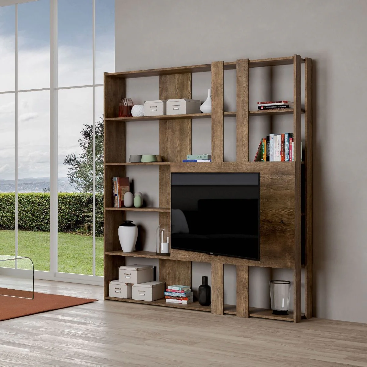 Libreria Multifunzionale Porta TV Kato 178x204x36 cm - Image 27
