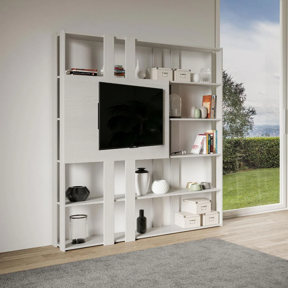 Libreria Multifunzionale Porta TV Kato 178x204x36 cm - Image 30