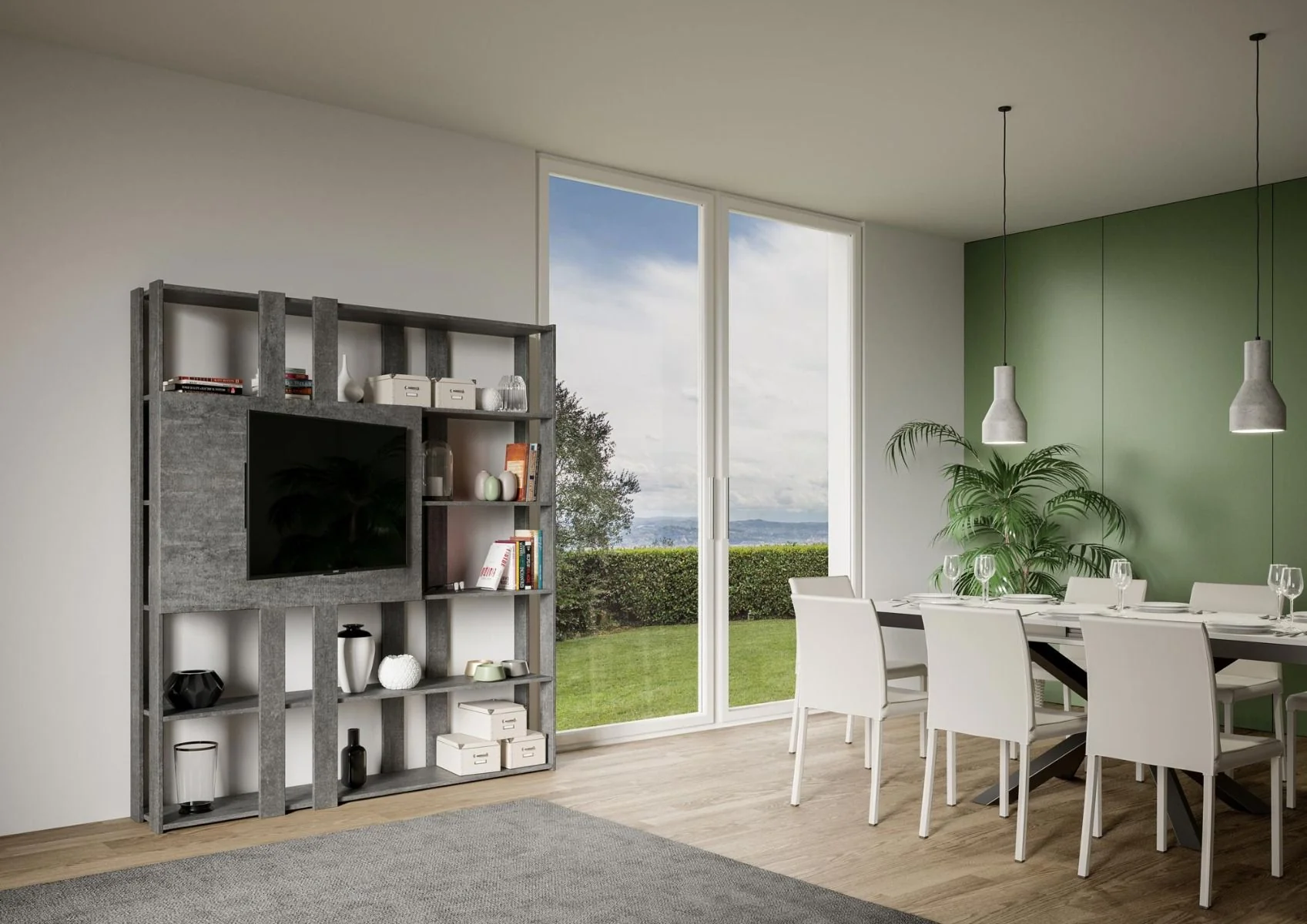 Libreria Multifunzionale Porta TV Kato 178x204x36 cm - Image 31