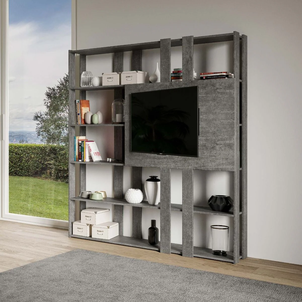 Libreria Multifunzionale Porta TV Kato 178x204x36 cm - Image 32