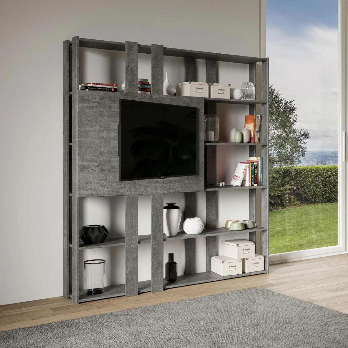 Libreria Multifunzionale Porta TV Kato 178x204x36 cm - Image 33