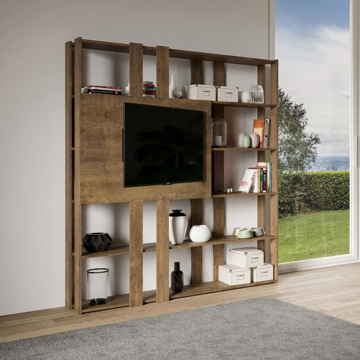 Libreria Multifunzionale Porta TV Kato 178x204x36 cm - Image 34