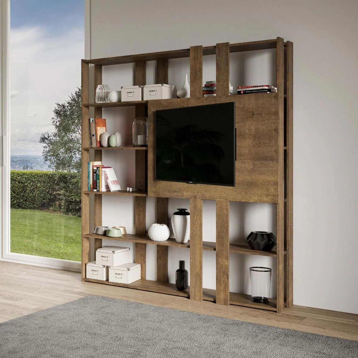 Libreria Multifunzionale Porta TV Kato 178x204x36 cm - Image 35